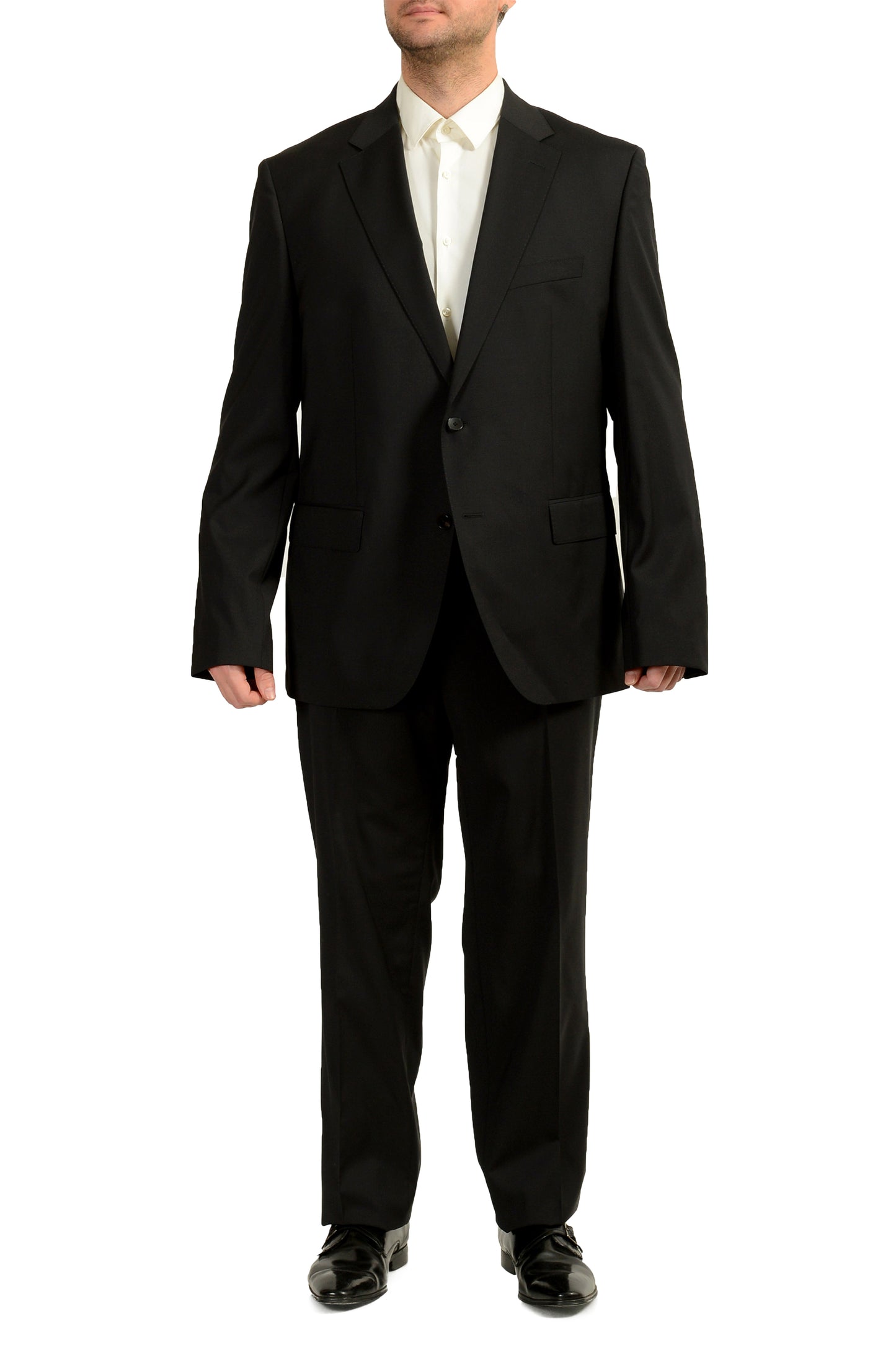 Hugo Boss Men's "Johnstons5/Lenon1" Regular Fit 100% Wool Suit US 48R IT 58R