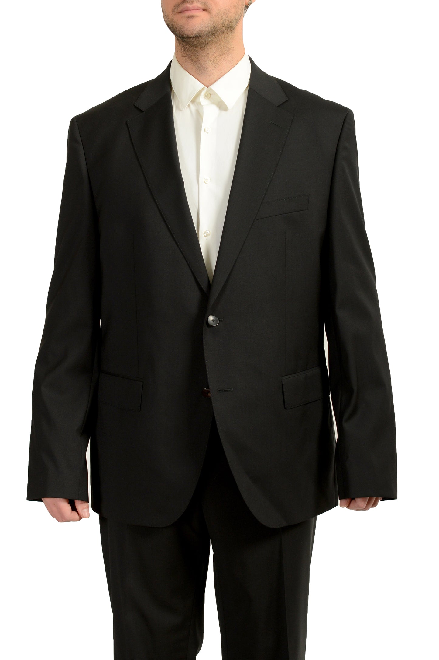 Hugo Boss Men's "Johnstons5/Lenon1" Regular Fit 100% Wool Suit US 48R IT 58R
