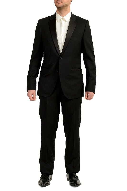 Hugo Boss Men's "The Stars75/Glamour3" Black Tuxedo 100% Wool Suit US 42L IT 52L