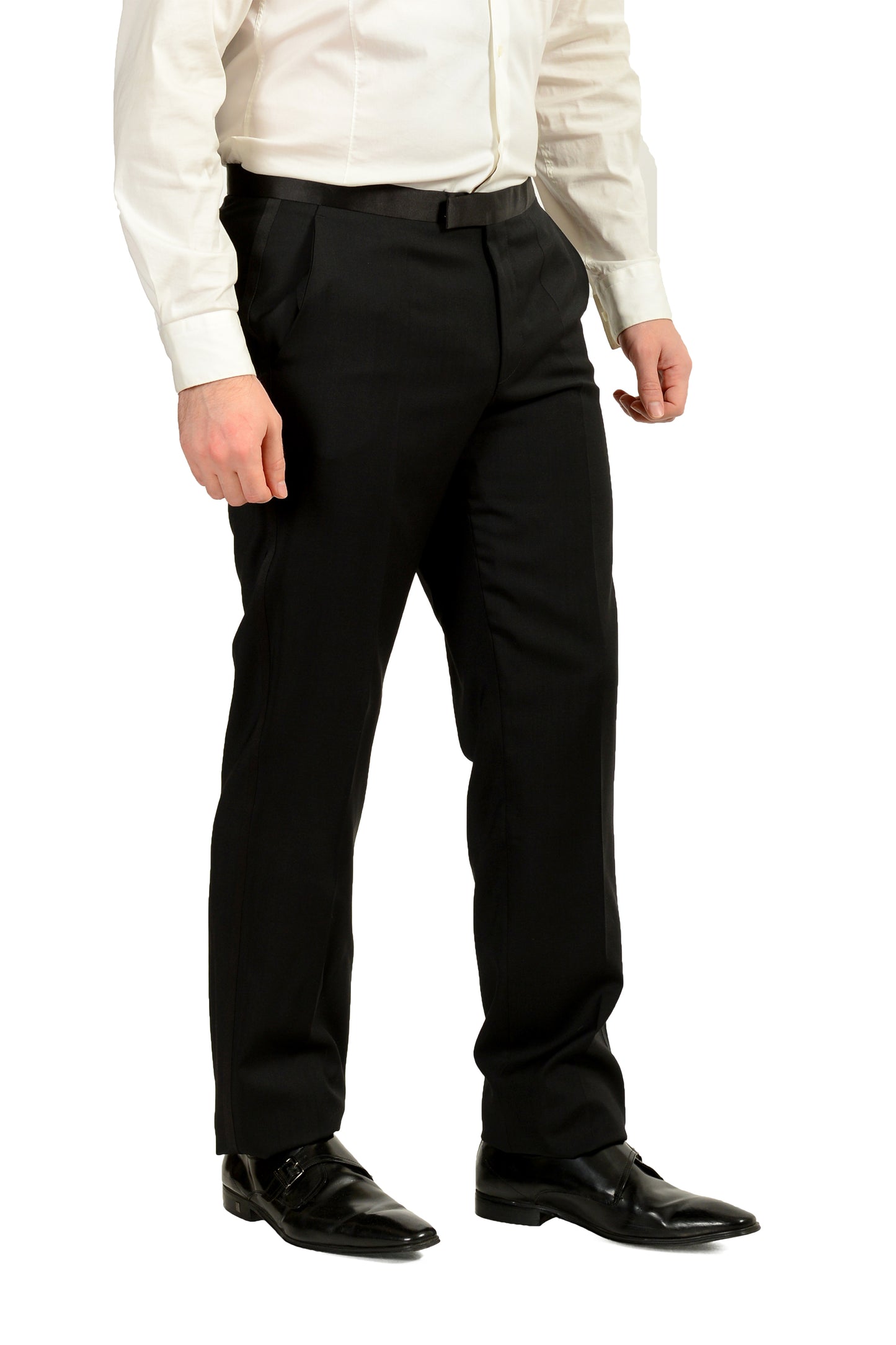 Hugo Boss Men's "The Stars75/Glamour3" Black Tuxedo 100% Wool Suit US 42L IT 52L