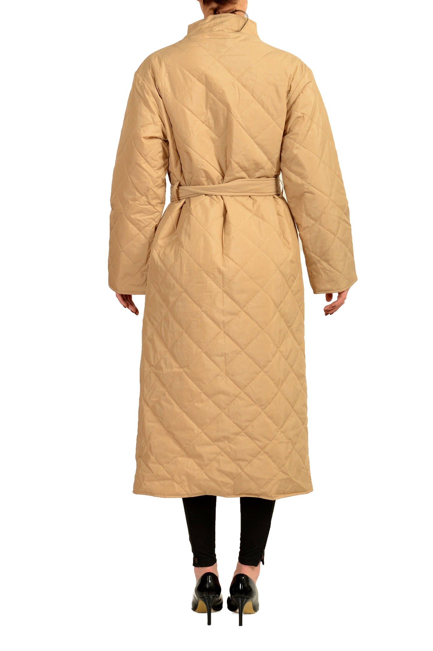 Hugo Boss Women's "Palotta" Beige Belted Insulated Coat US 8 IT 44