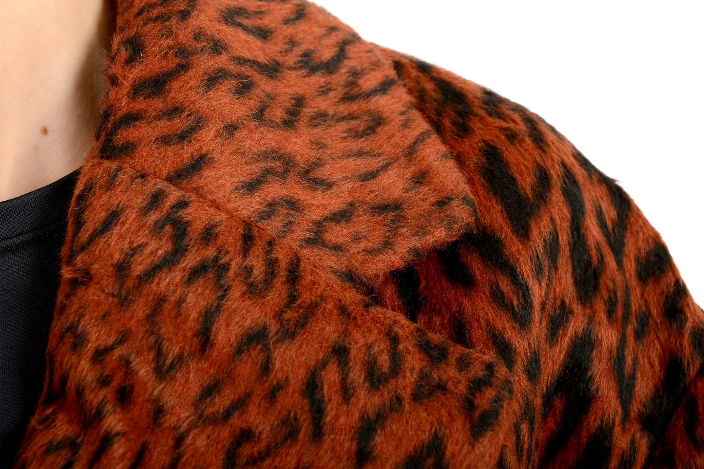 Hugo Boss Women's "Marca" Animal Print Double Breasted Coat US 6 IT 42