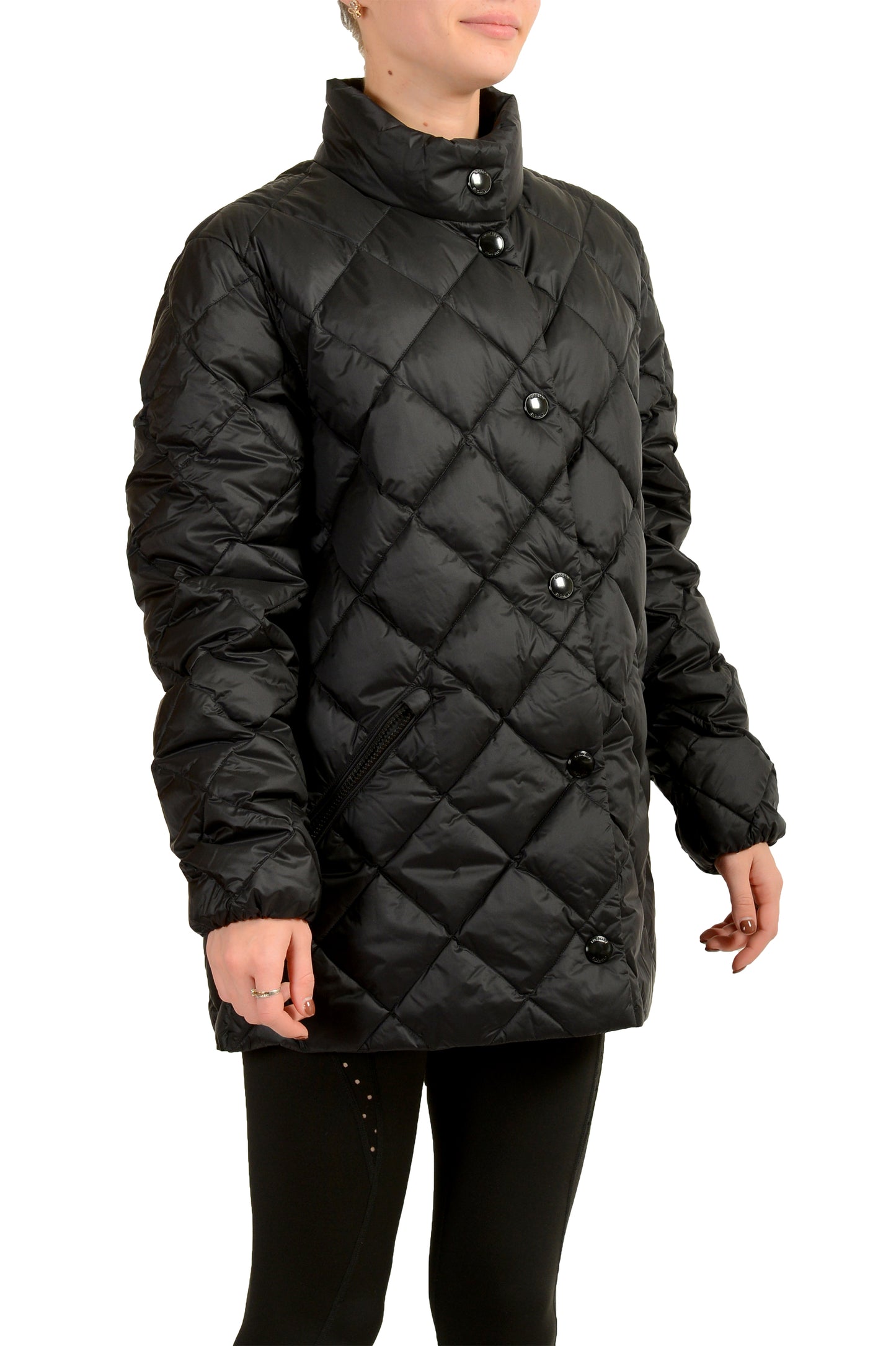 Burberry Women's "OSWESTRY" Black Down Insulated Puffer Parka Jacket US L IT 44