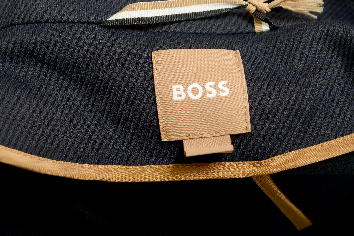 Hugo Boss Women's "Jatiani" Navy Striped One Button Blazer US 12 IT 48