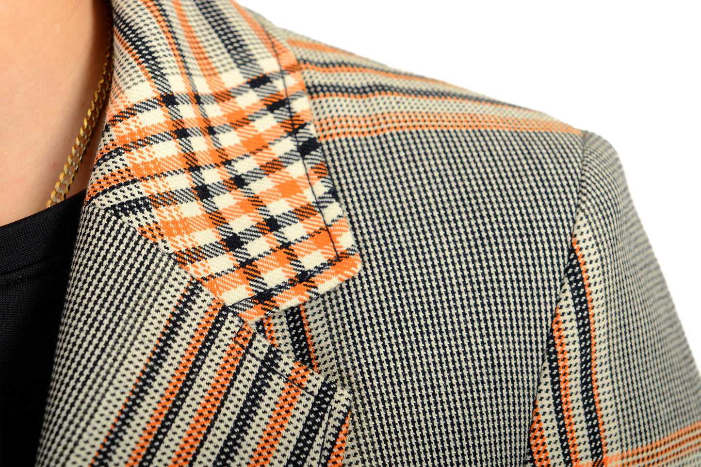 Hugo Boss Women's "Ajanisa" Multi-Color Plaid Double Breasted Blazer US 2 IT 38