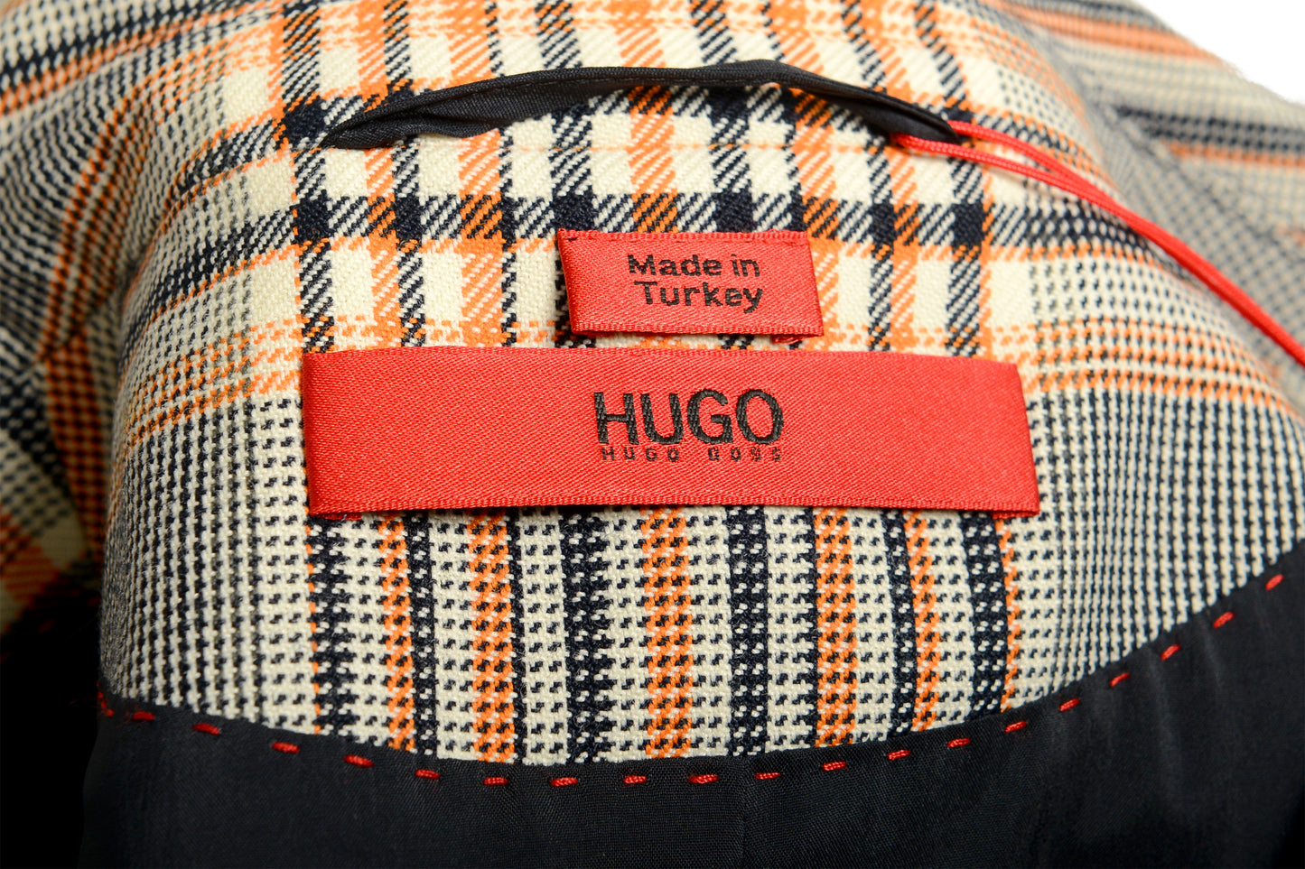 Hugo Boss Women's "Ajanisa" Multi-Color Plaid Double Breasted Blazer US 4 IT 40