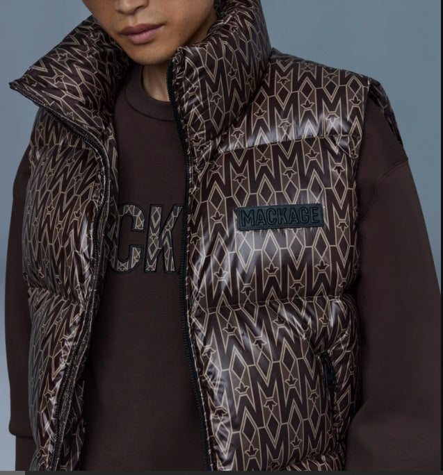 Mackage Men's KANE-MG Coffee Down Vest Sleeveless Jacket Mackage sz 38/M IT 48
