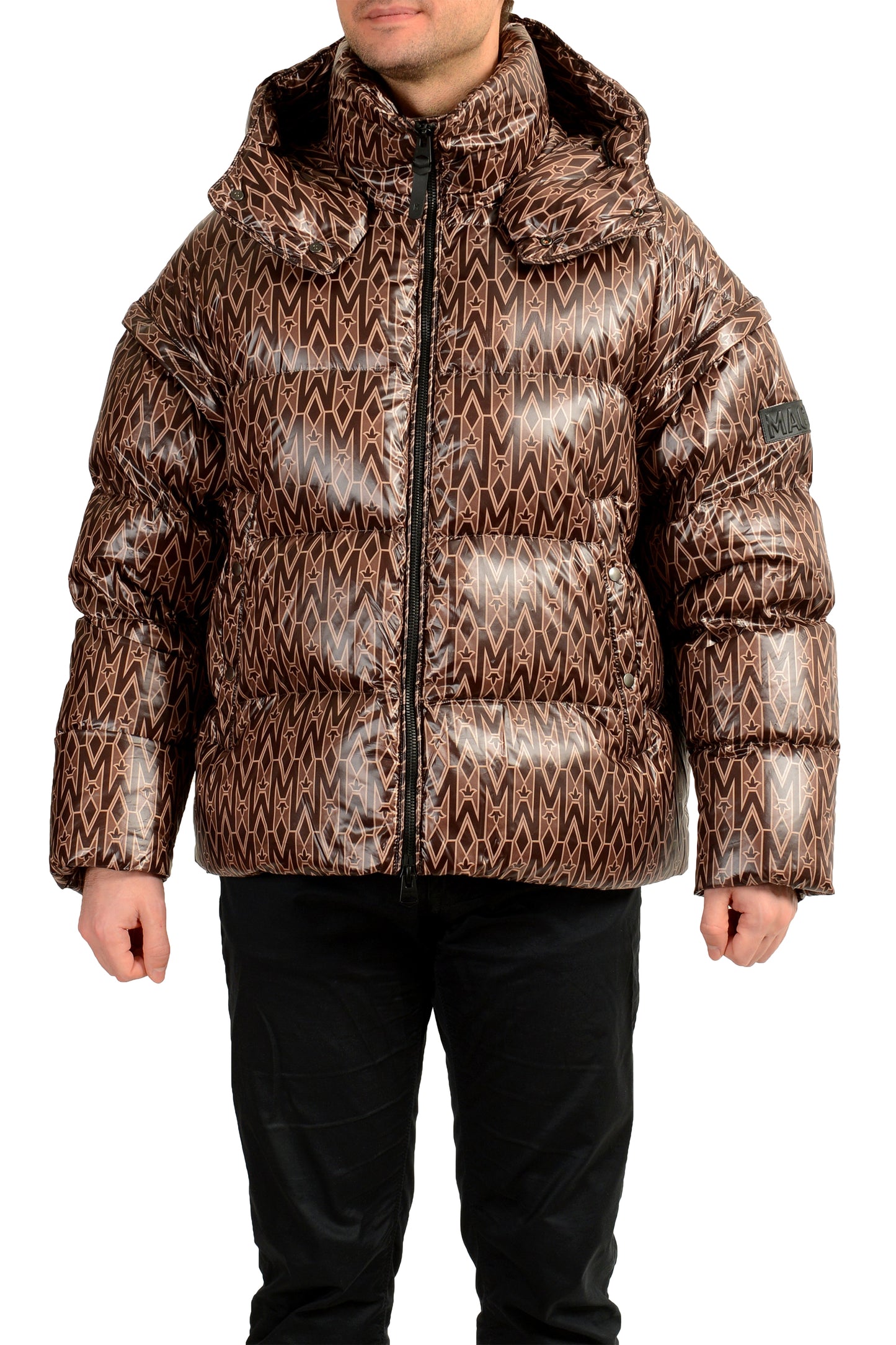 Mackage Men's "CASIUS-MG" Coffee Hooded Down 3-IN-1 Parka Mackage sz 42/XL IT 52