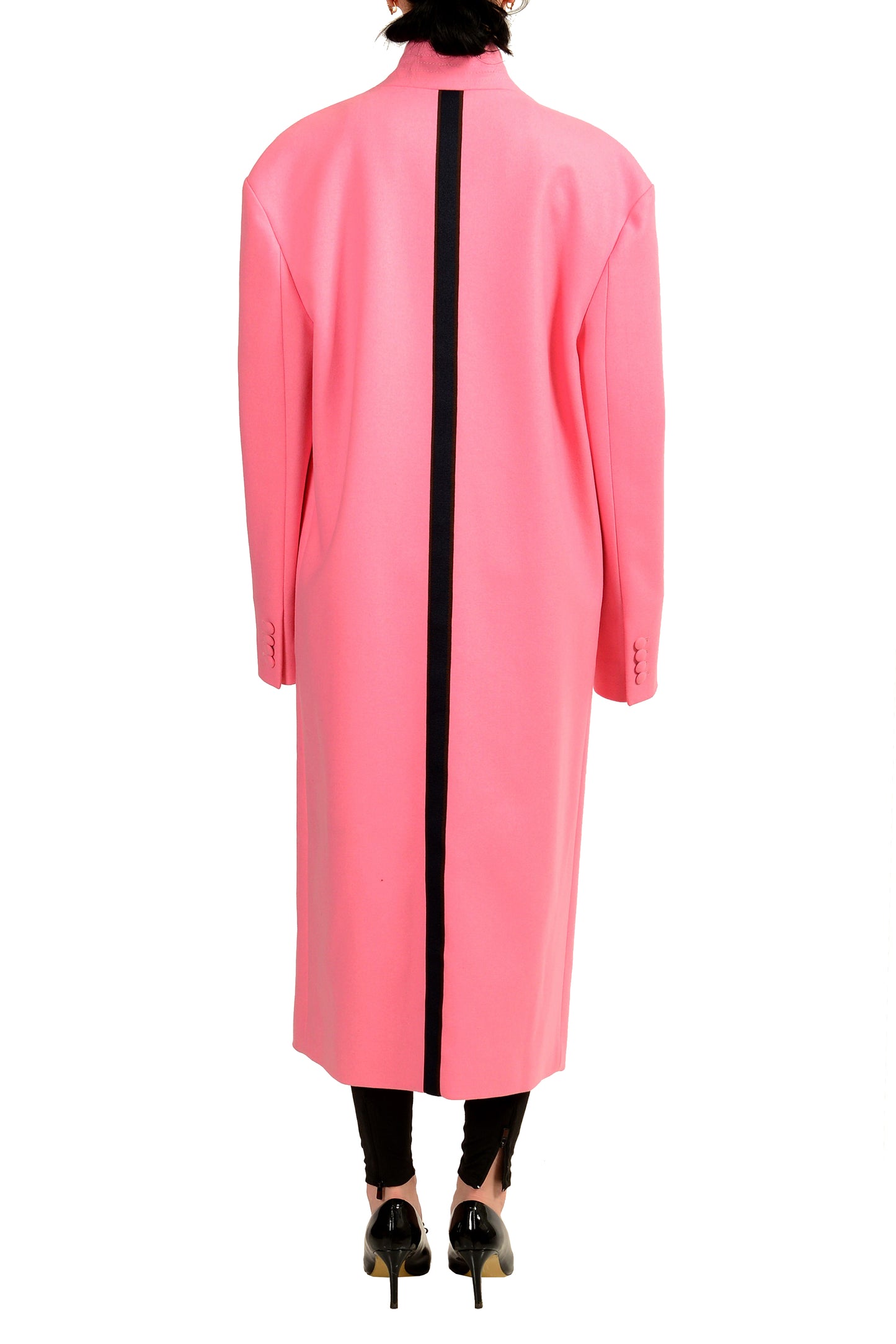 Scuderia Ferrari Women's Wool Pink Long "Over" Car Coat US S IT 40