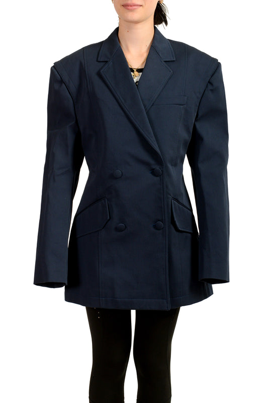 Scuderia Ferrari Women's "Light Bio Cotton" Navy Blue Stretch Blazer US L IT 44