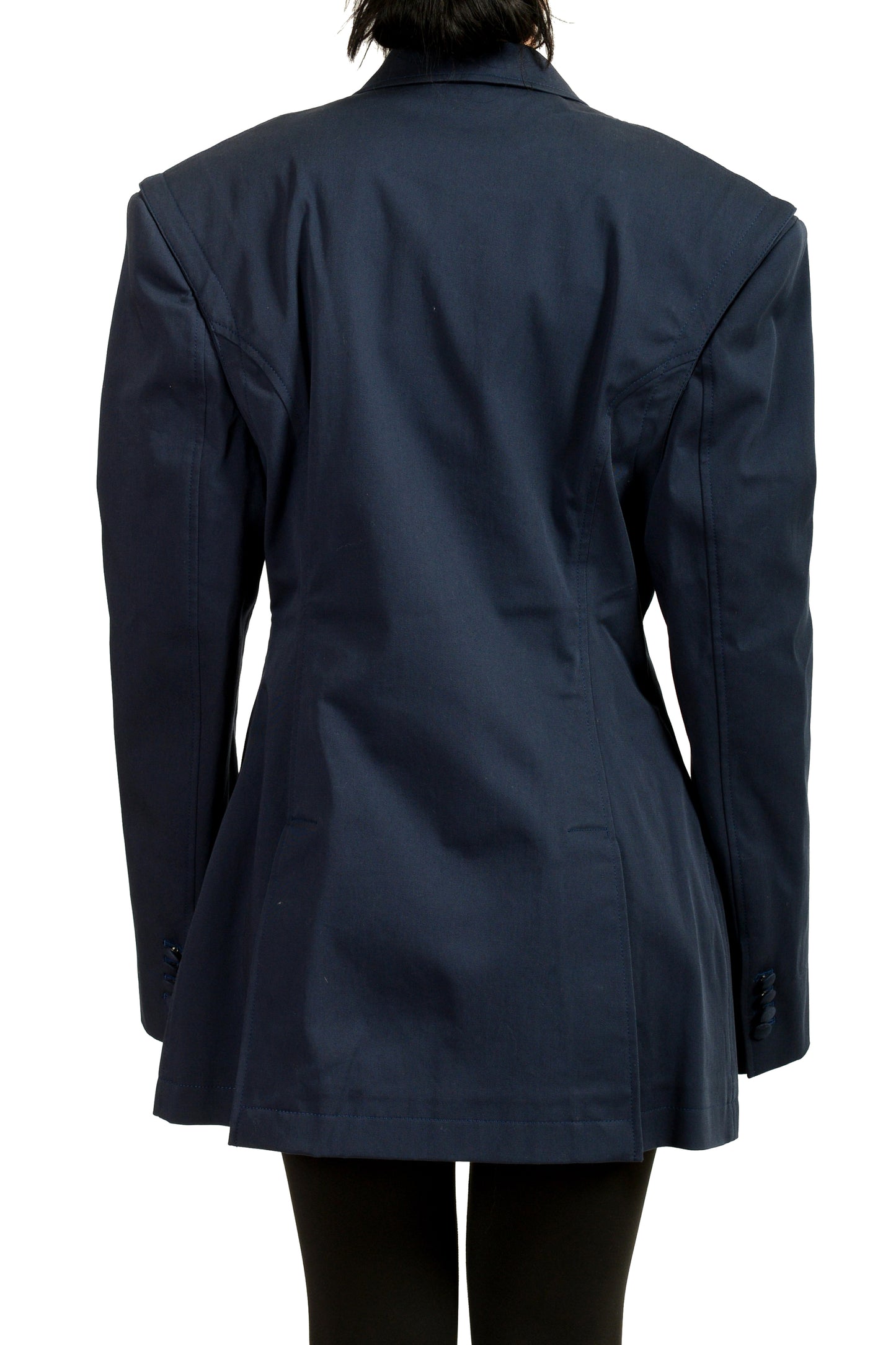 Scuderia Ferrari Women's "Light Bio Cotton" Navy Blue Stretch Blazer US L IT 44