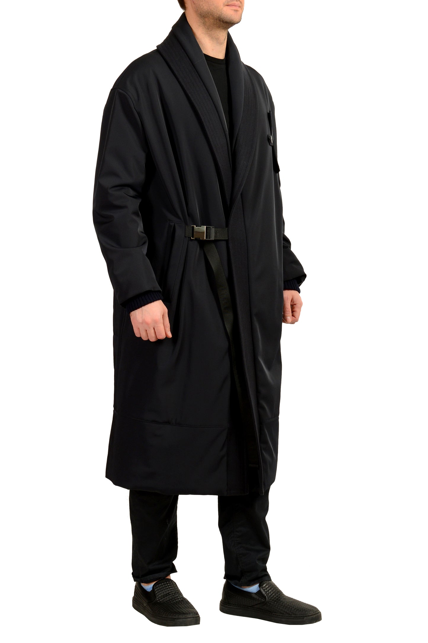 Scuderia Ferrari Fluid Twill Art Deco Long Insulated Car Coat US XS IT 46