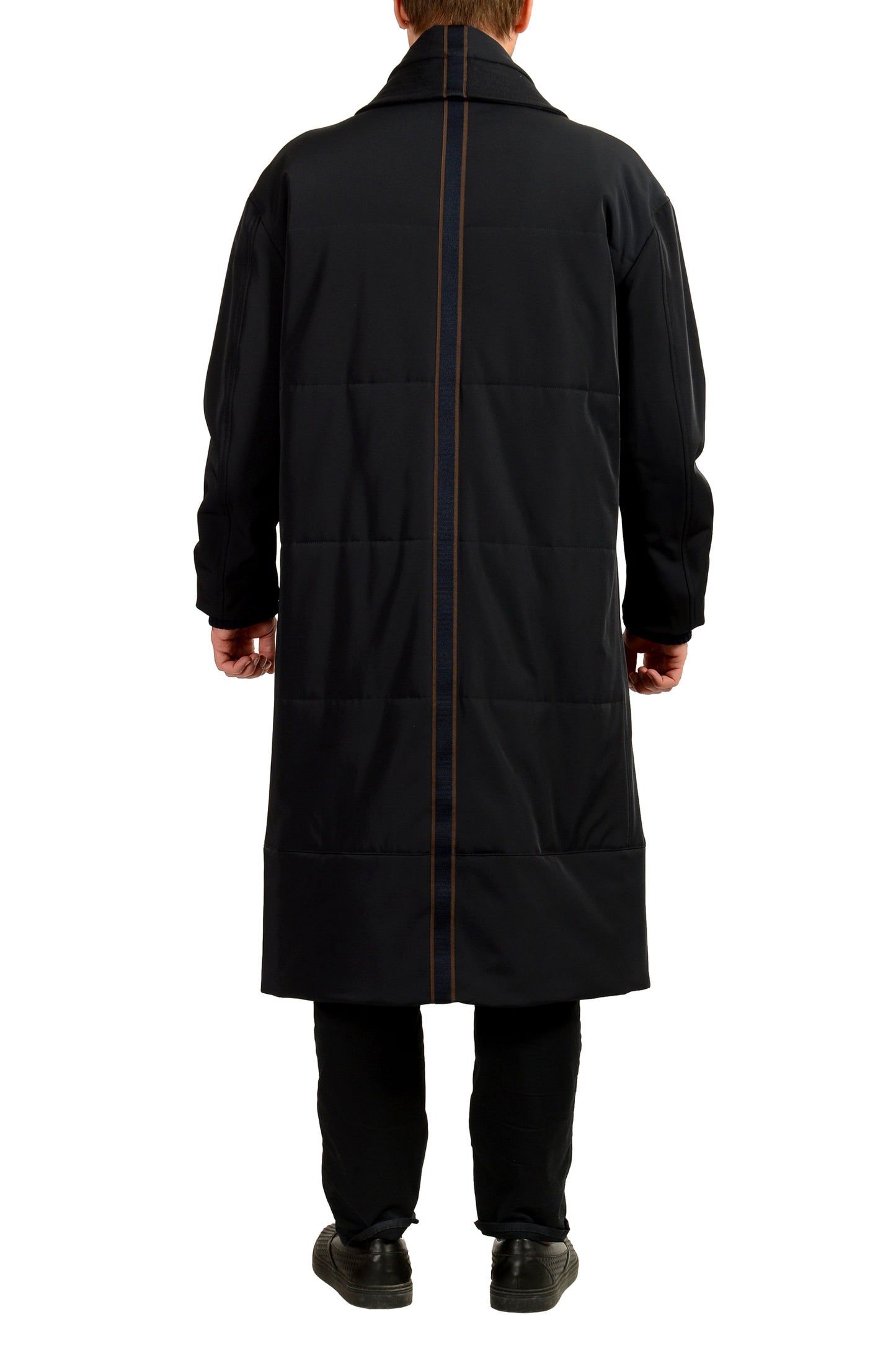 Scuderia Ferrari Fluid Twill Stretch Art Deco Long Insulated Car Coat US S IT 48