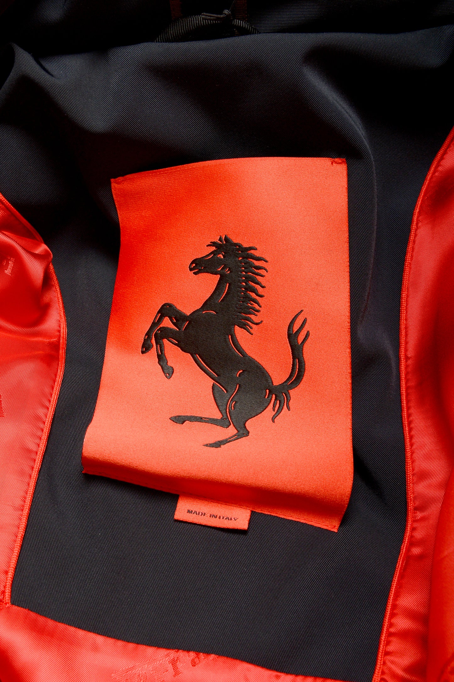 Scuderia Ferrari Fluid Twill Stretch Art Deco Long Insulated Car Coat US M IT 50