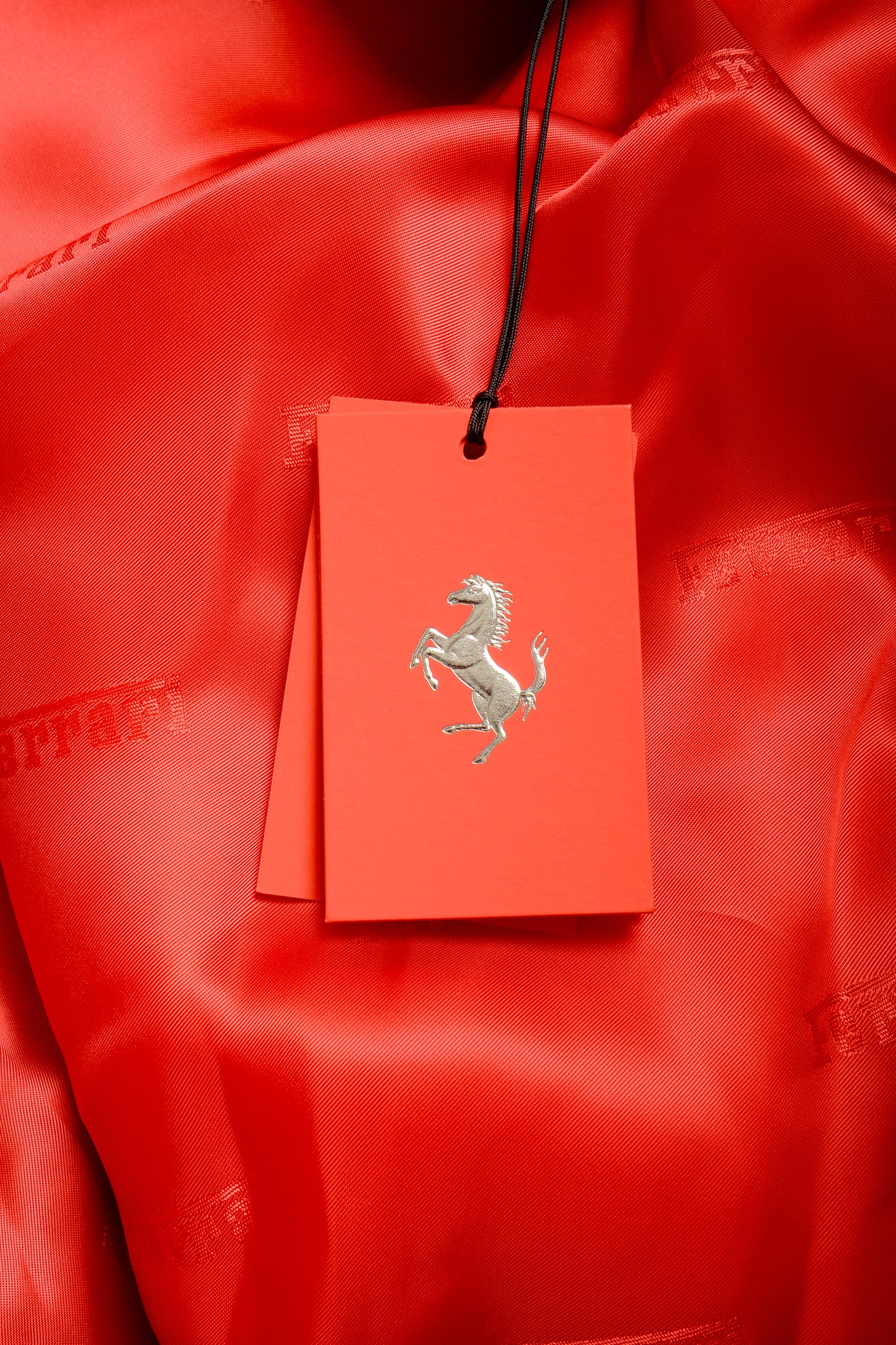 Scuderia Ferrari Fluid Twill Stretch Art Deco Long Insulated Car Coat US S IT 48