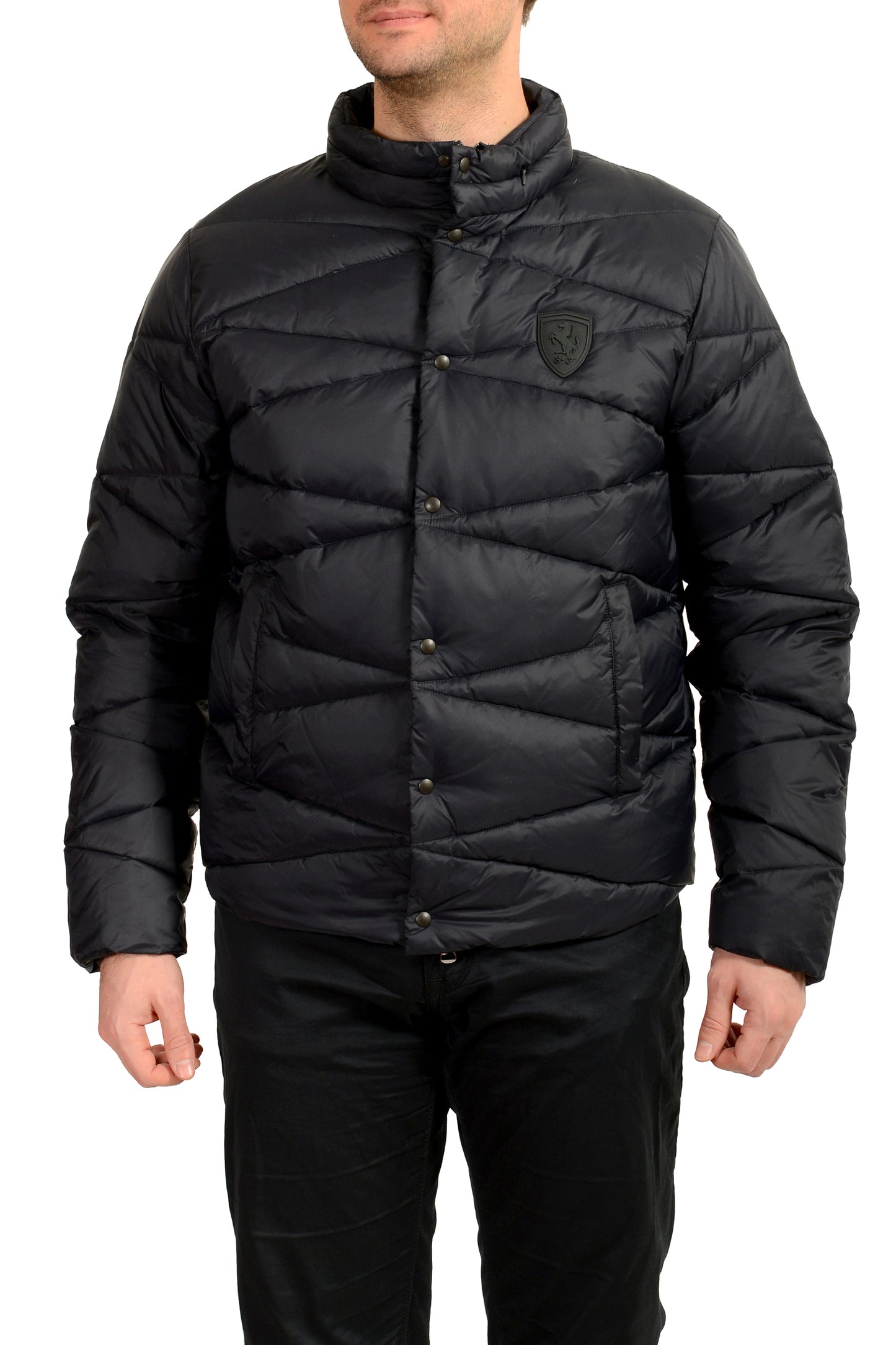 Scuderia Ferrari Men's Recycled Nylon Navy Blue Parka Jacket US L IT 52