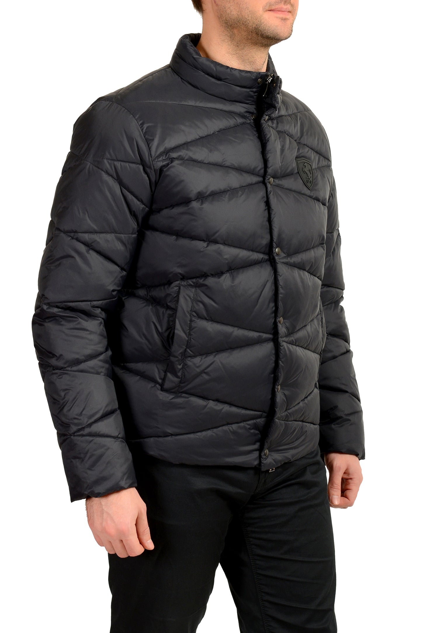 Scuderia Ferrari Men's Recycled Nylon Navy Blue Parka Jacket US L IT 52