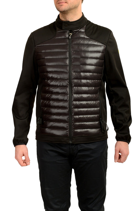 Scuderia Ferrari Men's Black Down Softshell Biker Parka Jacket US L IT 52
