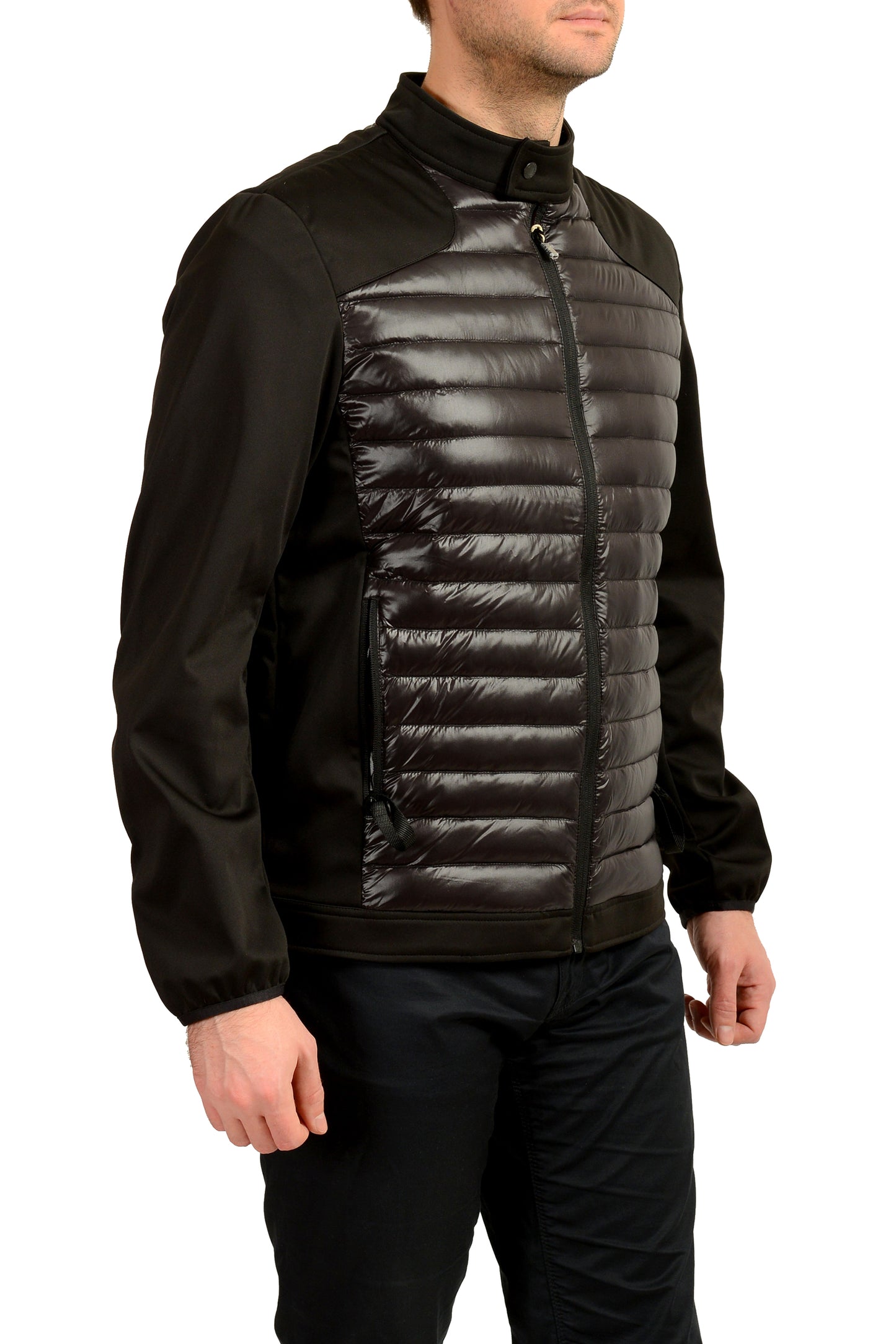 Scuderia Ferrari Men's Black Down Softshell Biker Parka Jacket US L IT 52