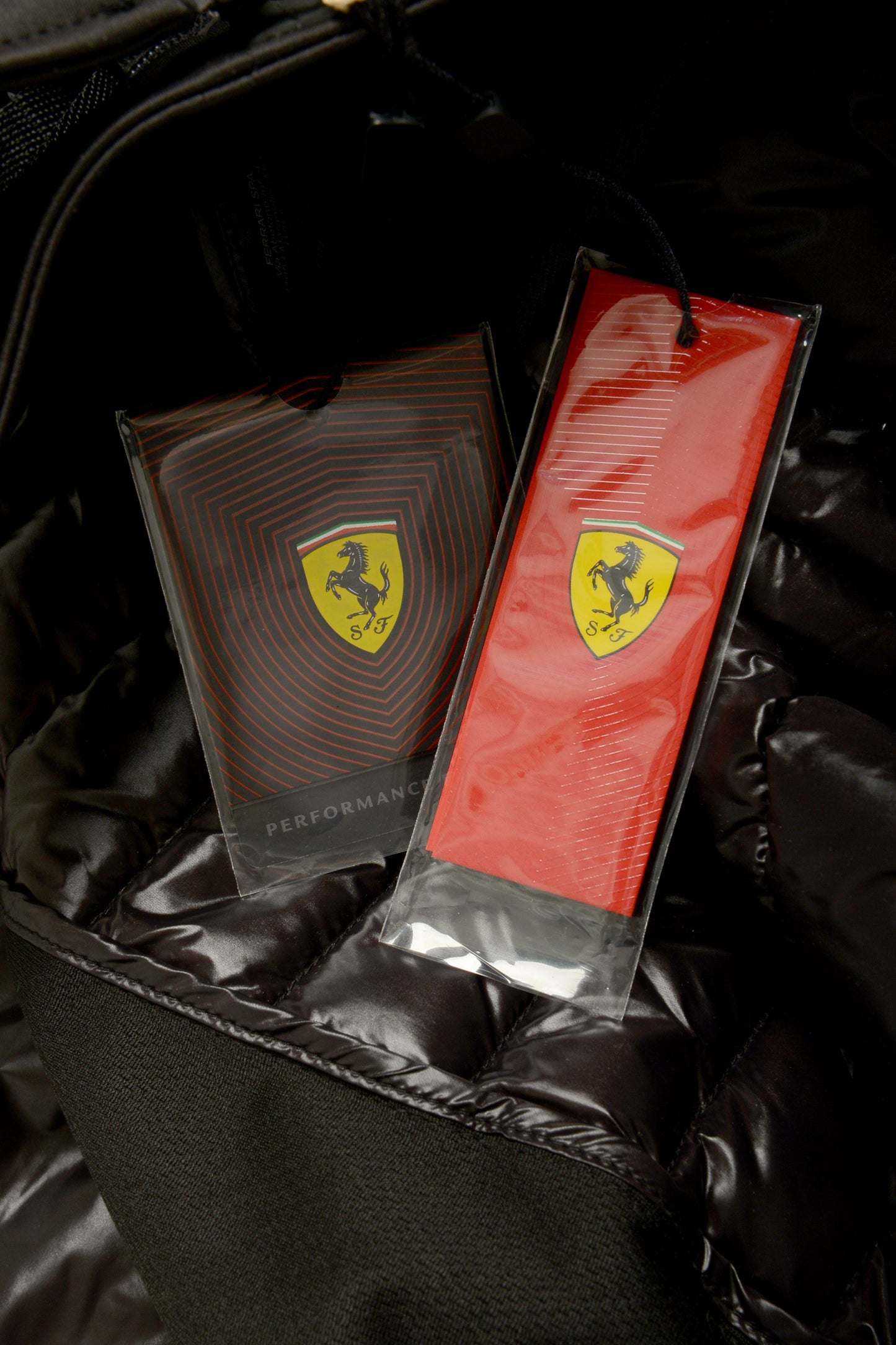 Scuderia Ferrari Men's Black Down Softshell Biker Parka Jacket US L IT 52