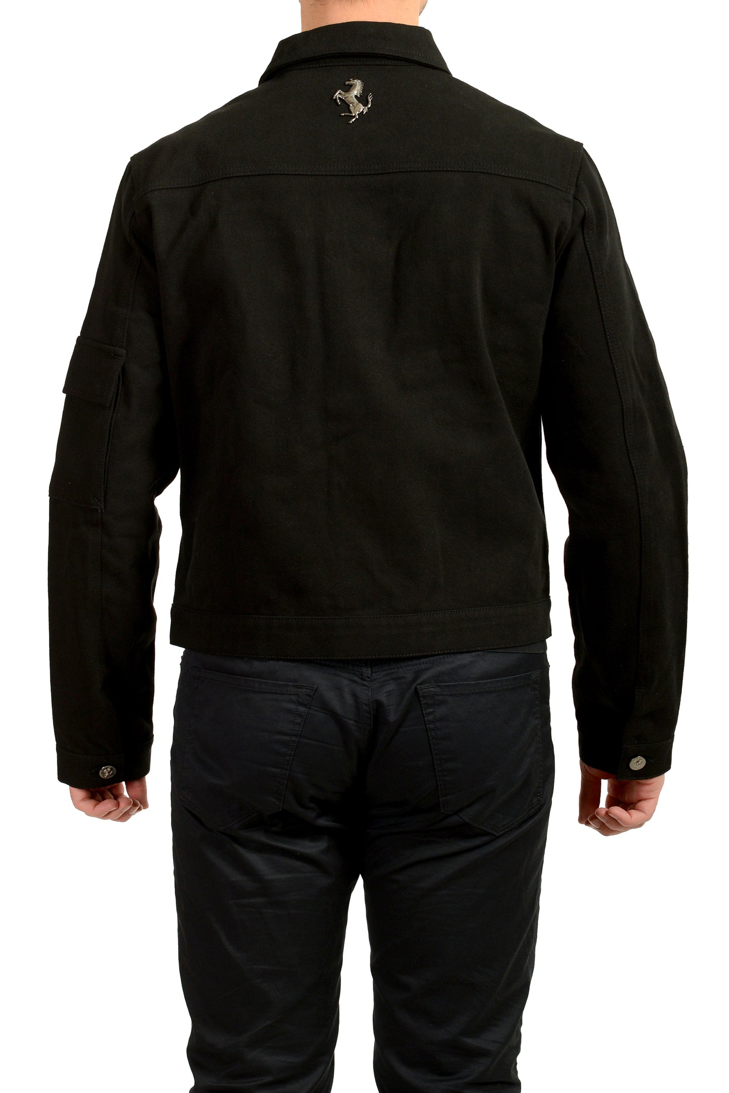Scuderia Ferrari Men's Black Bomber Bull Pr.Horse Embroidered Jacket US XL IT 54