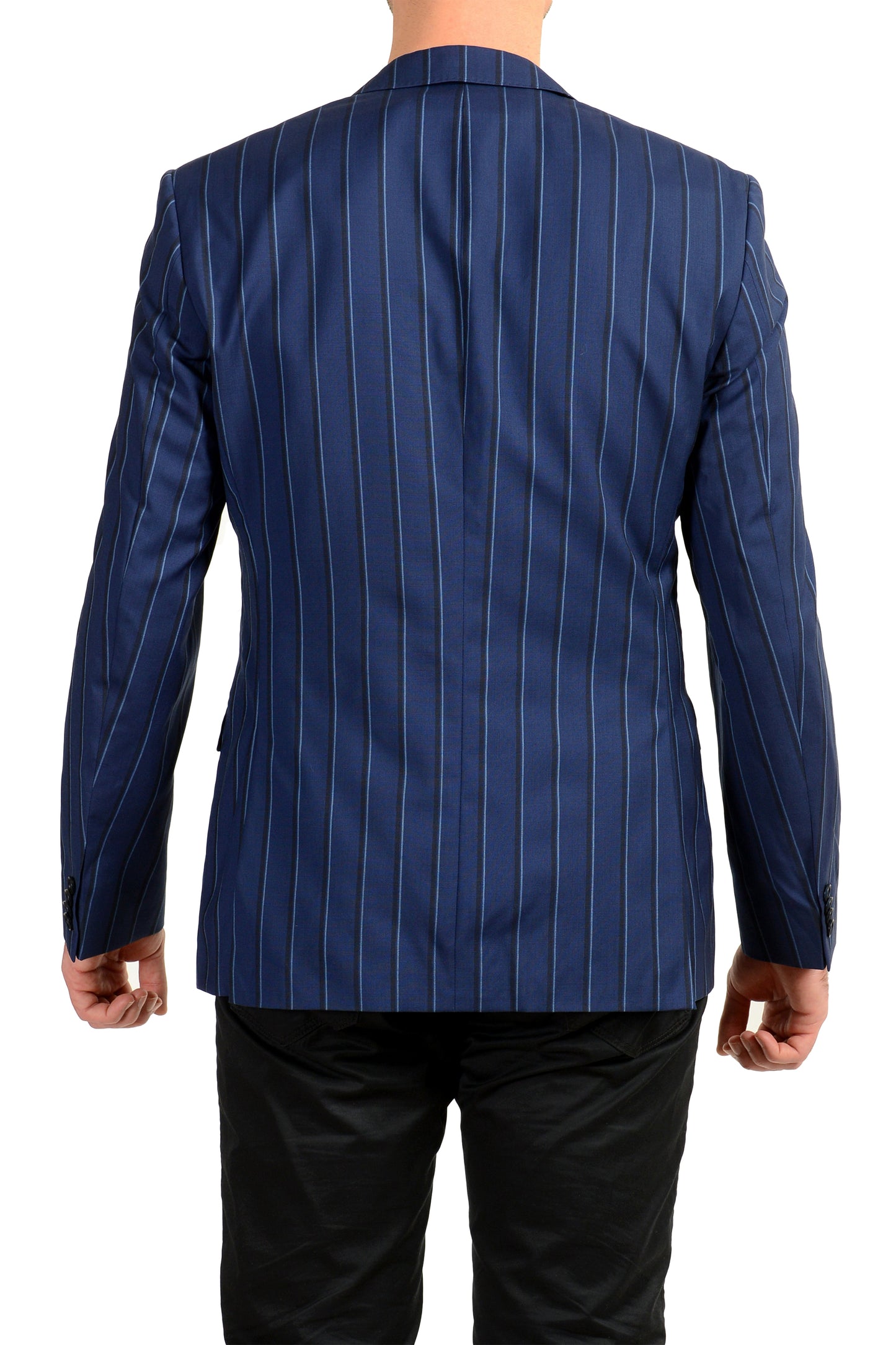 Hugo Boss Men's "C-Jeys" 100% Wool Striped Two Button Blazer US 40R IT 50R