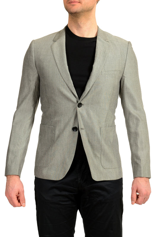 Hugo Boss Men's "Agto" Wool Geometric Print Two Button Blazer US 36R IT 46R