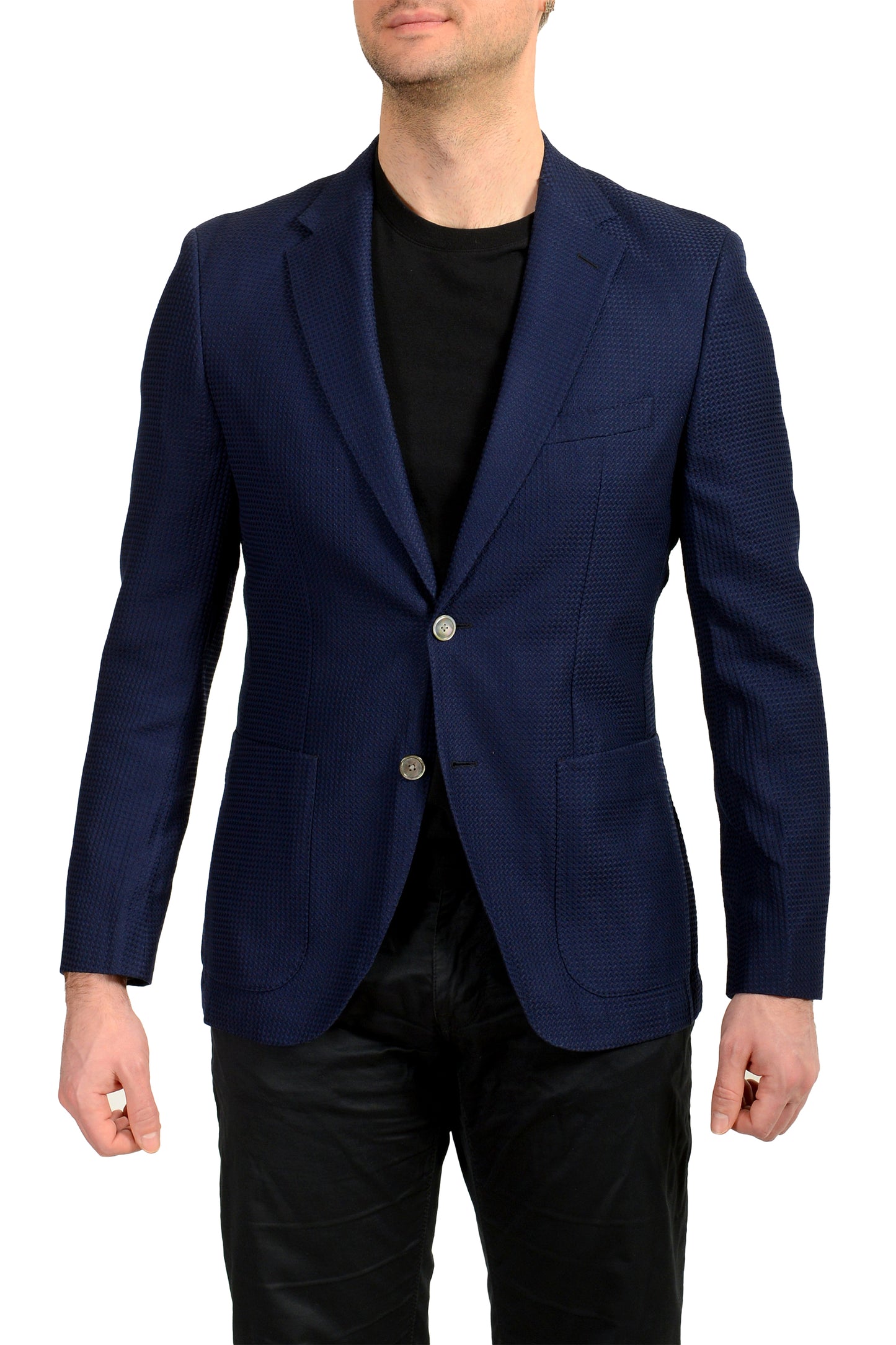 Hugo Boss Men's "Janson5" Regular Fit Blue Wool Two Button Blazer US 38R IT 48R