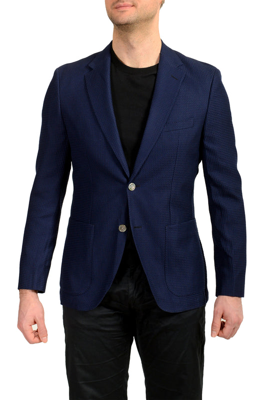 Hugo Boss Men's "Janson5" Regular Fit Blue Wool Two Button Blazer US 38R IT 48R