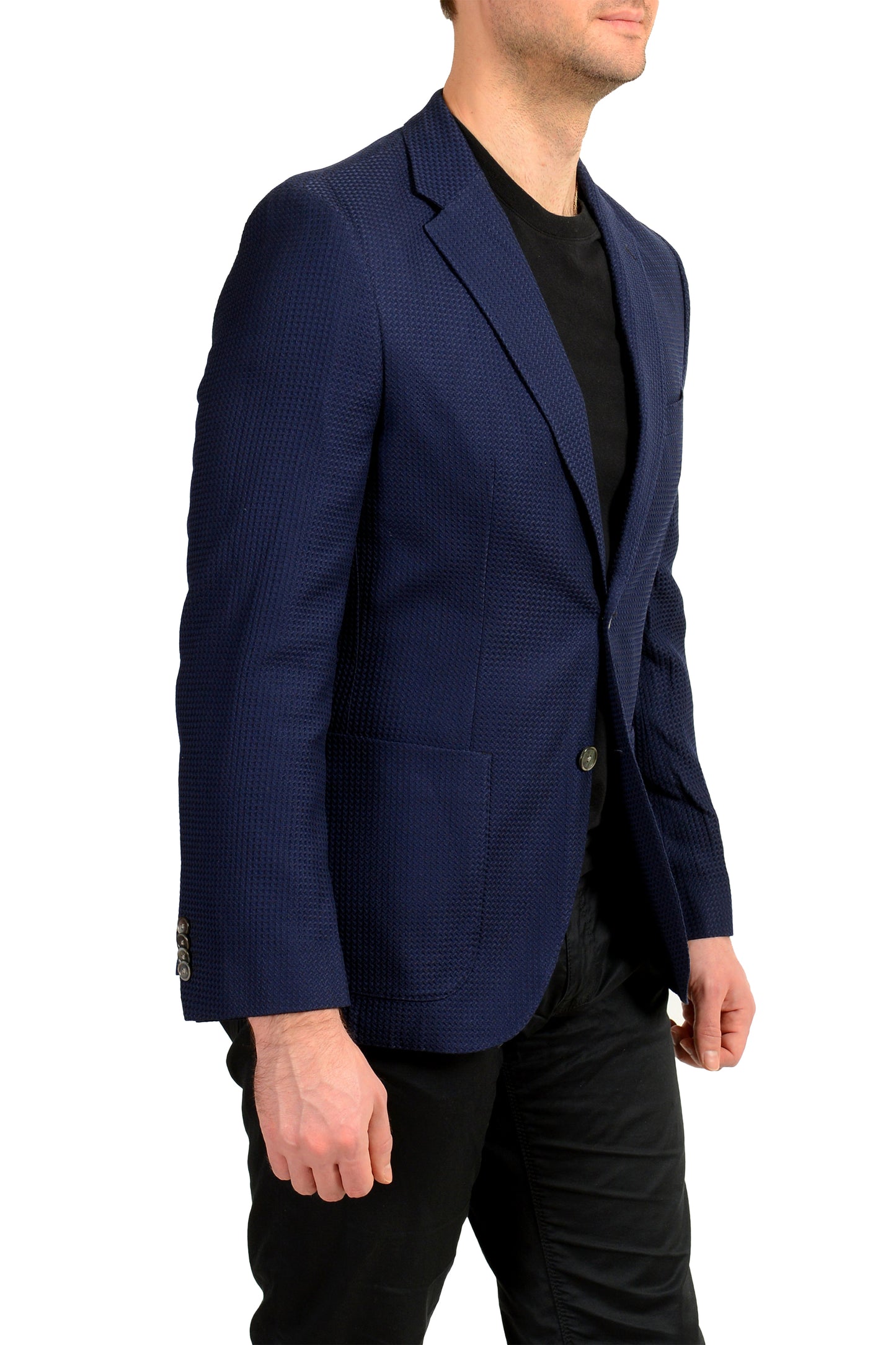 Hugo Boss Men's "Janson5" Regular Fit Blue Wool Two Button Blazer US 38R IT 48R