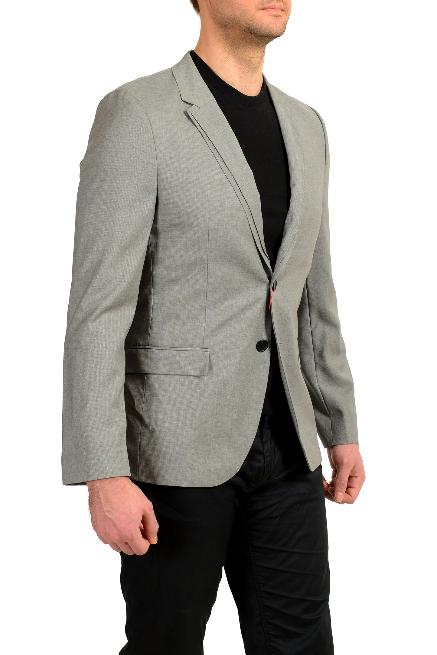 Hugo Boss Men's "Anlod" Gray 100% Wool Two Button Blazer US 38R IT 48R