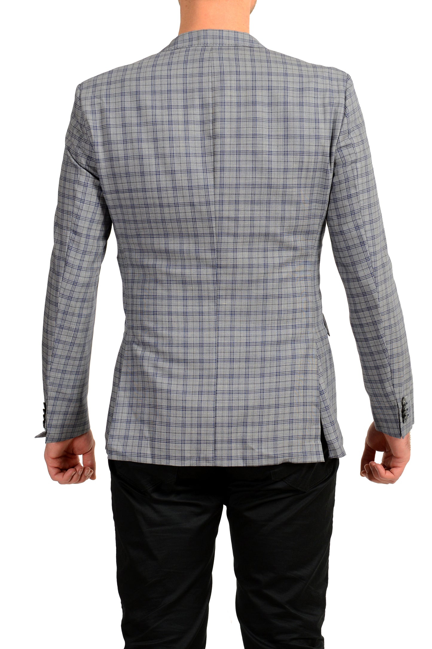 Hugo Boss Men's "Jeffery182F1" Regular Fit 100% Wool Plaid Blazer US 38R IT 48R