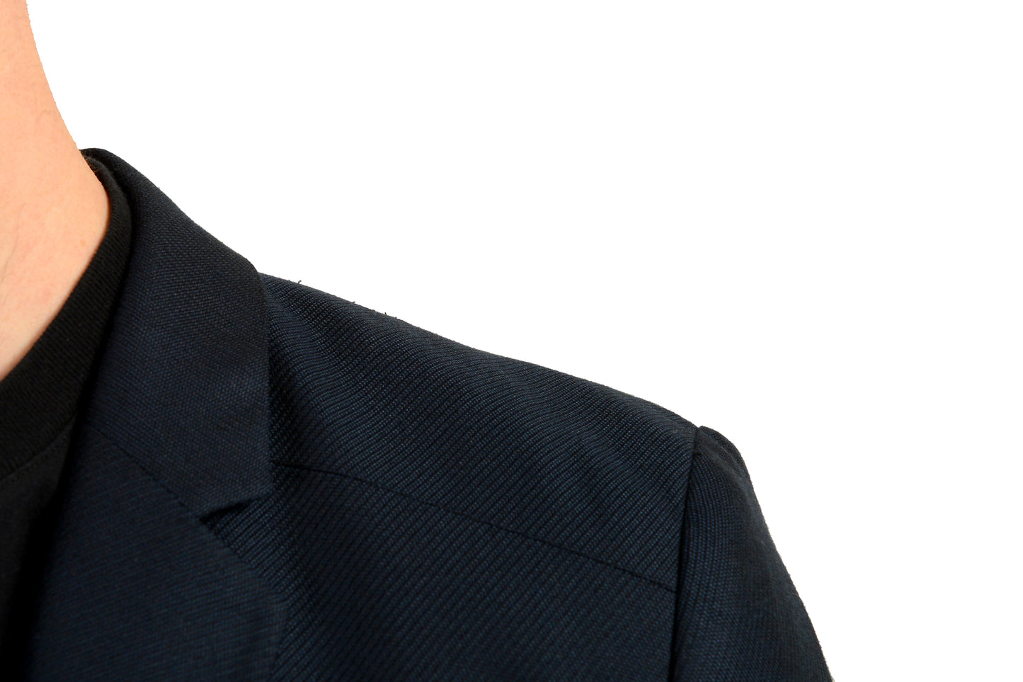 Hugo Boss Men's "Andt" Navy Blue Wool Striped Two Button Blazer US 36R IT 46R