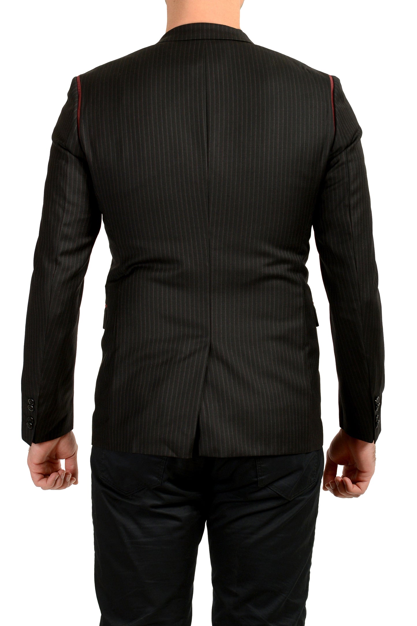 Hugo Boss Men's "Arwet" 100% Wool Striped Two Button Blazer US 38R IT 48R