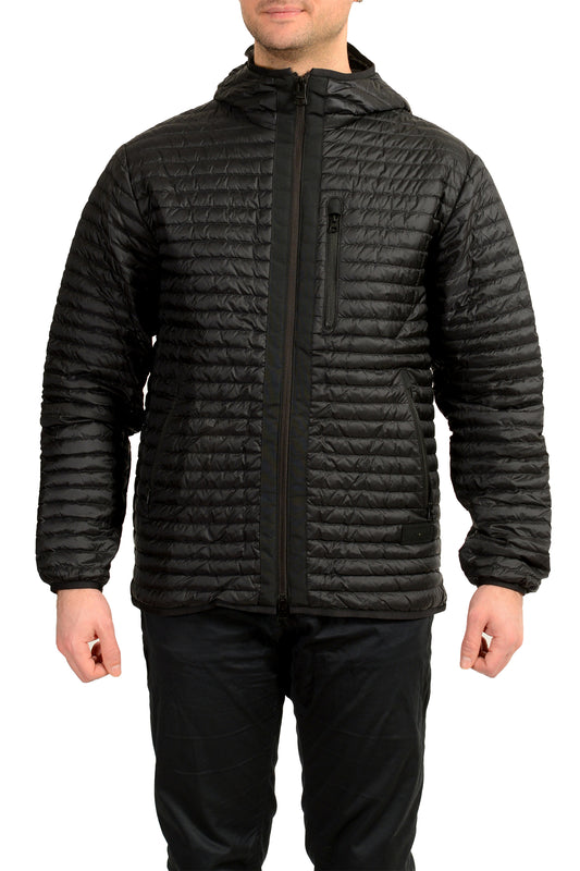 Burberry Men's "Letham" Black Hooded Full Zip Windbreaker Jacket US M IT 50