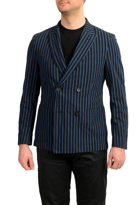 Hugo Boss Men's "Nimon" Slim Fit Striped Double Breasted Blazer US 38R IT 48R