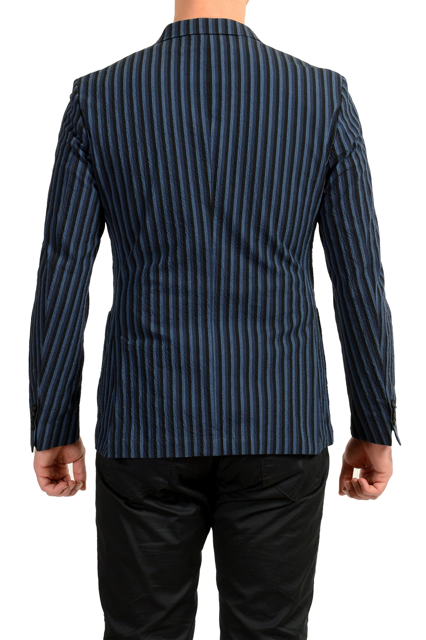 Hugo Boss Men's "Nimon" Slim Fit Striped Double Breasted Blazer US 38R IT 48R