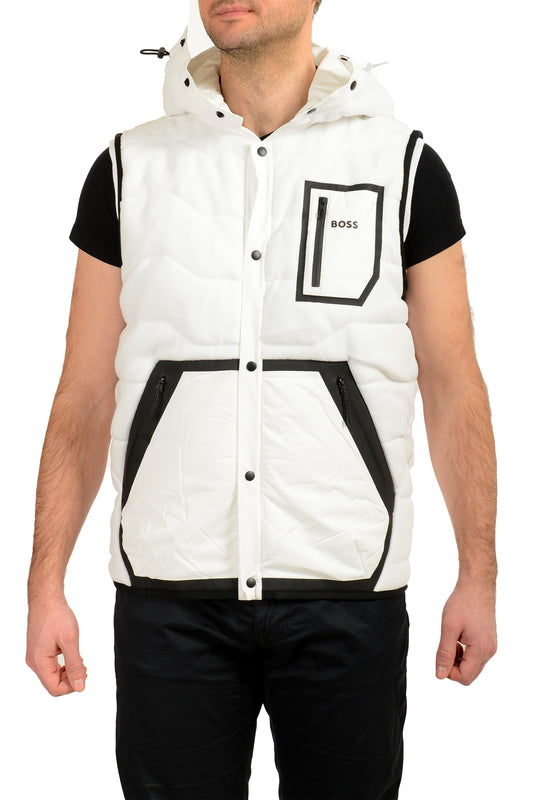 Hugo Boss "Sarco" Men's Button Down Sherpa Hooded Vest US M IT 50