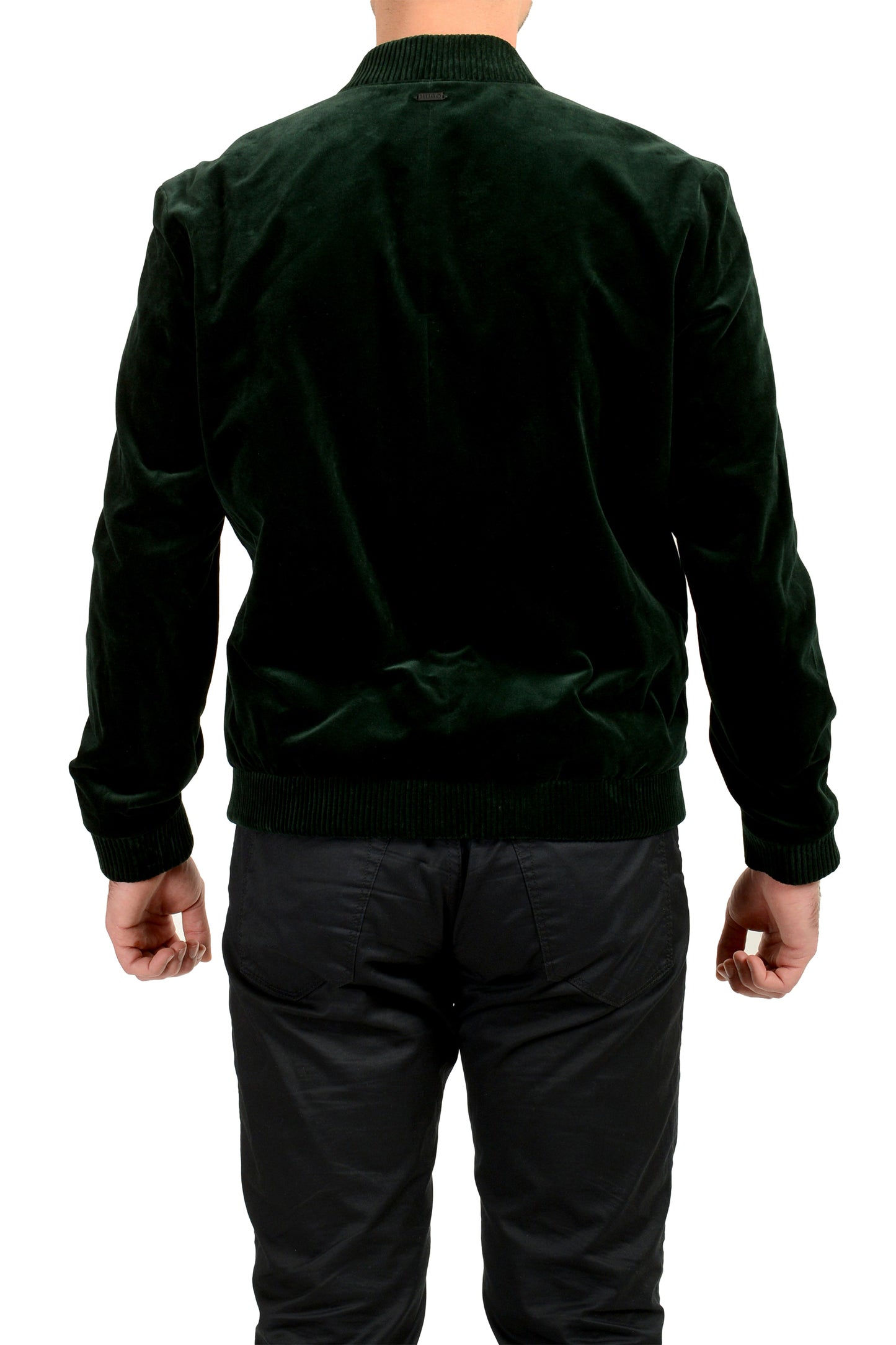 Hugo Boss "Ukashi232X" Slim Fit Velour Full Zip Bomber Jacket US 38R IT 48R