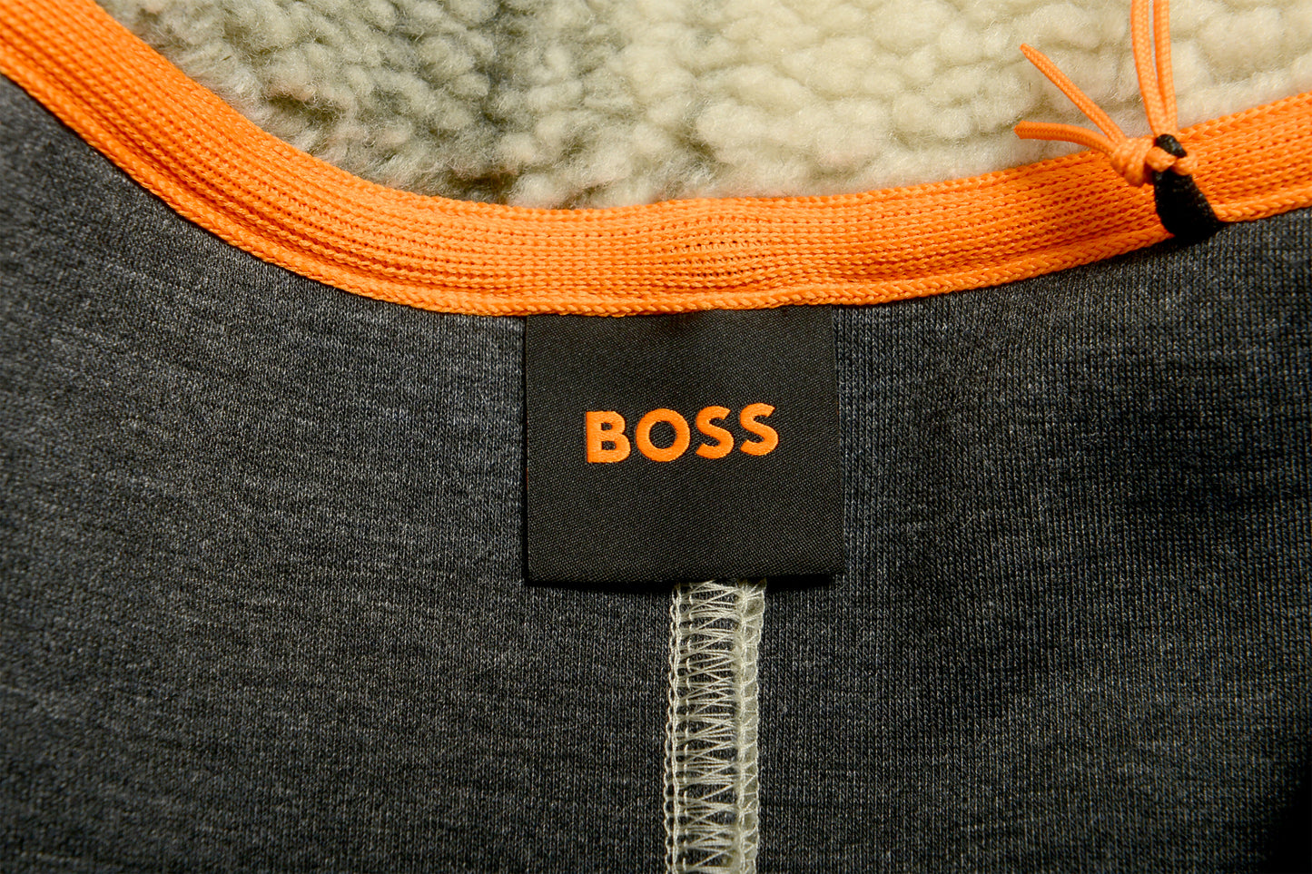 Hugo Boss "Ze_Check" Men's Full Zip Multi-Color Sherpa Vest US M IT 50