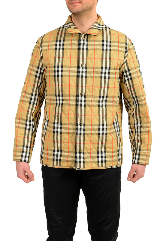 Burberry Men's "W24-MW-Tec" Quilted Reversible Button Down Jacket US M IT 50