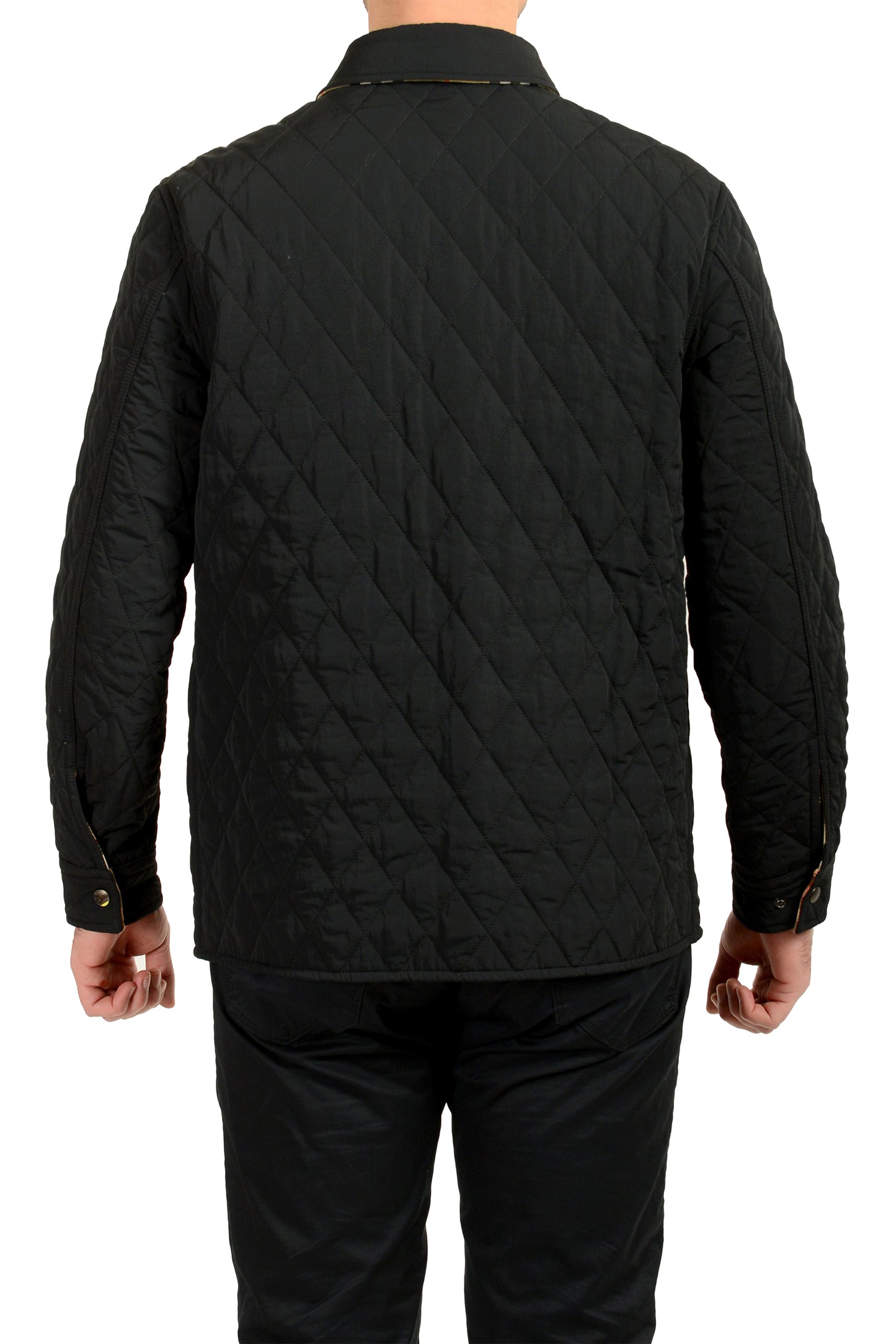 Burberry Men's "W24-MW-Tec" Quilted Reversible Button Down Jacket US M IT 50