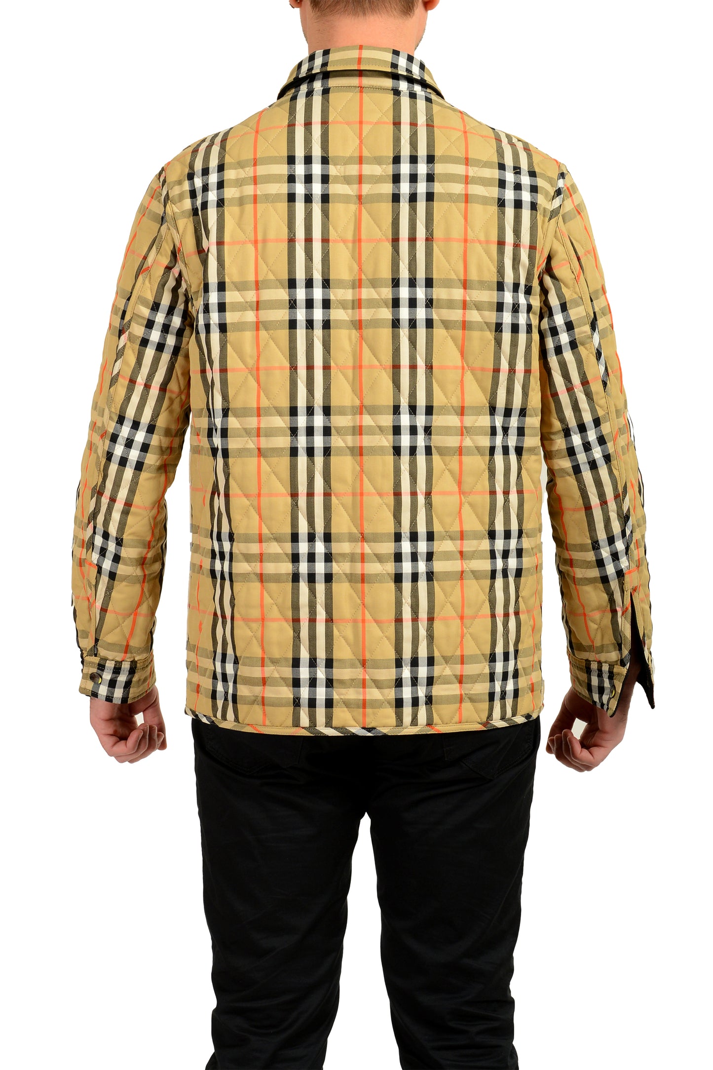 Burberry Men's "W24-MW-Tec" Quilted Reversible Button Down Jacket US M IT 50