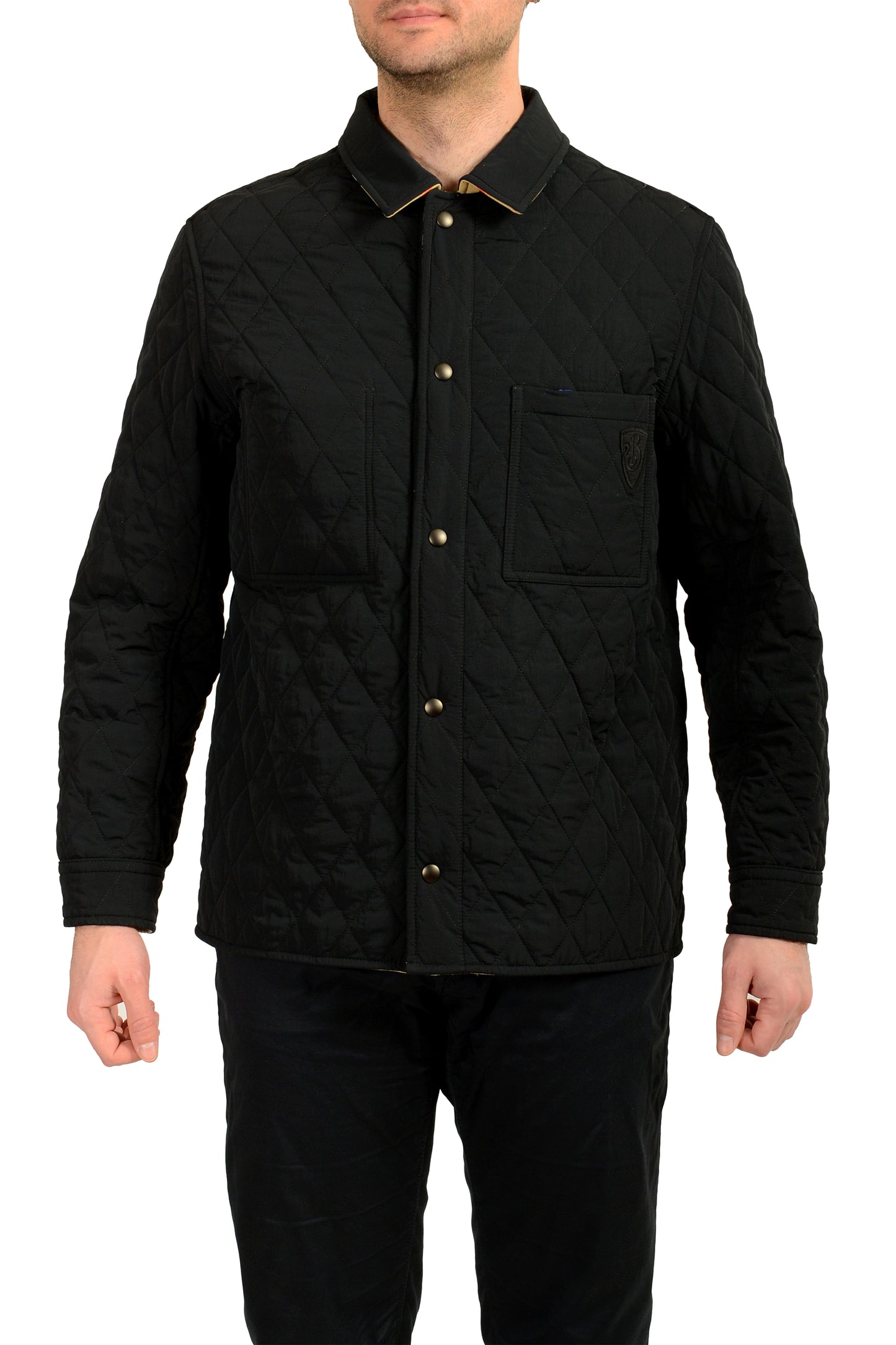 Burberry Men's "W24-MW-Tec" Quilted Reversible Button Down Jacket US M IT 50