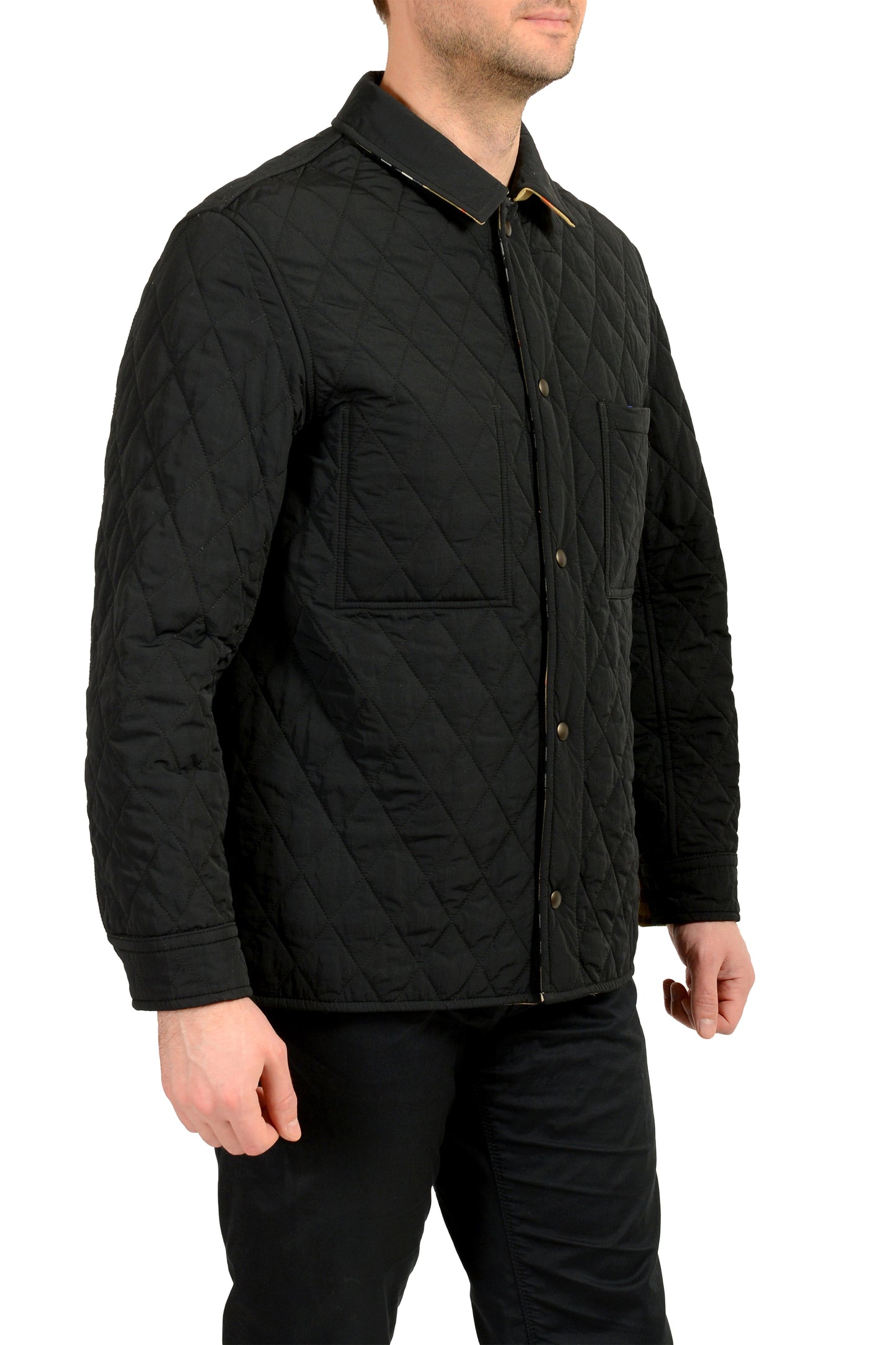 Burberry Men's "W24-MW-Tec" Quilted Reversible Button Down Jacket US M IT 50