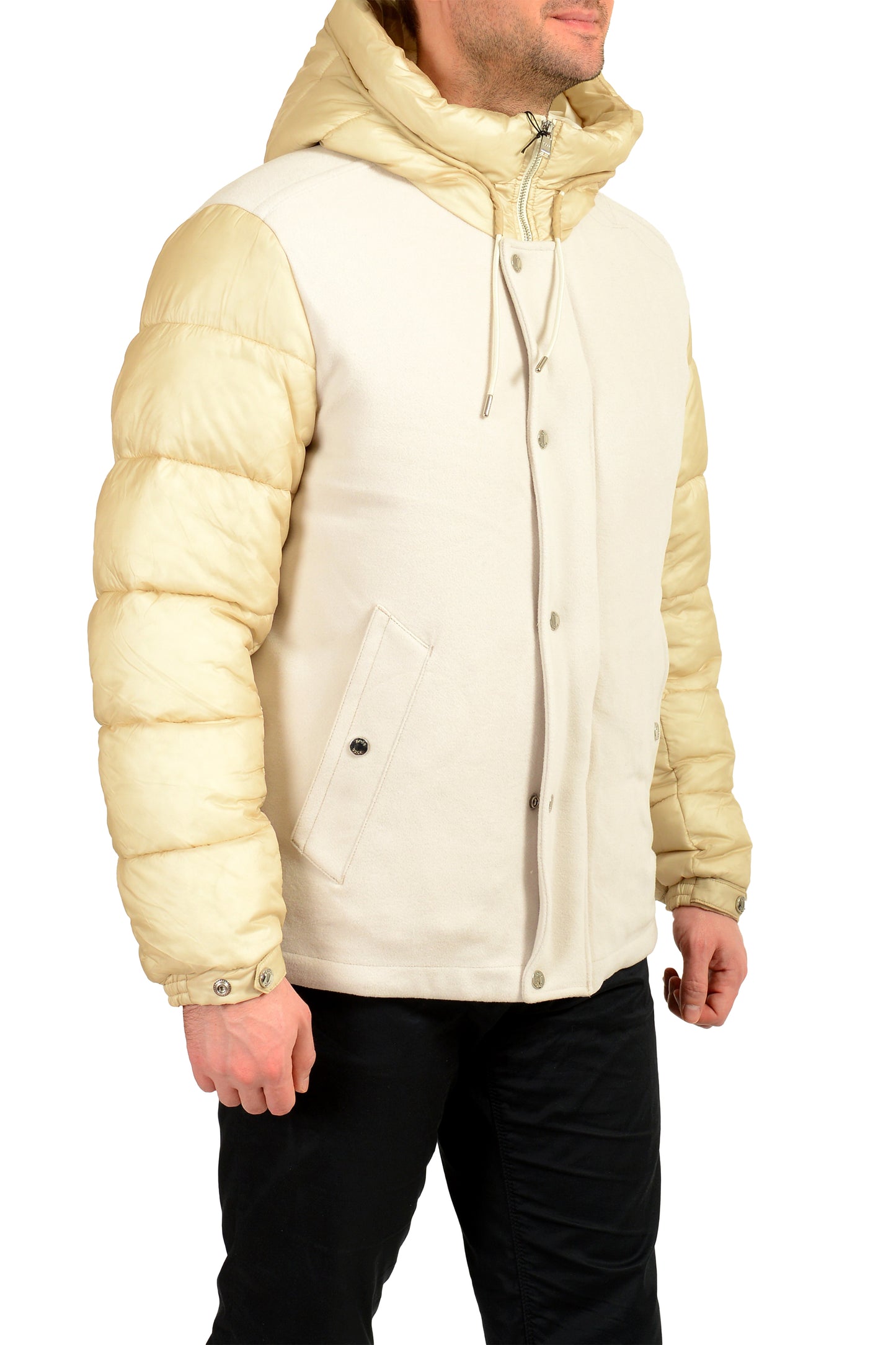 Hugo Boss "C-Corradeo" Gray Wool Hooded Parka Jacket US 38R IT 48R