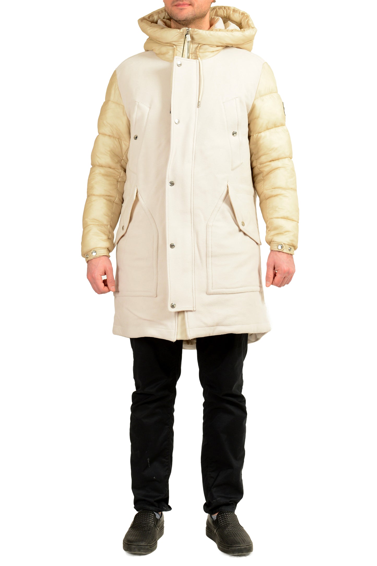 Hugo Boss "C-Caiso" Gray Wool Hooded Parka Coat US 38R IT 48R