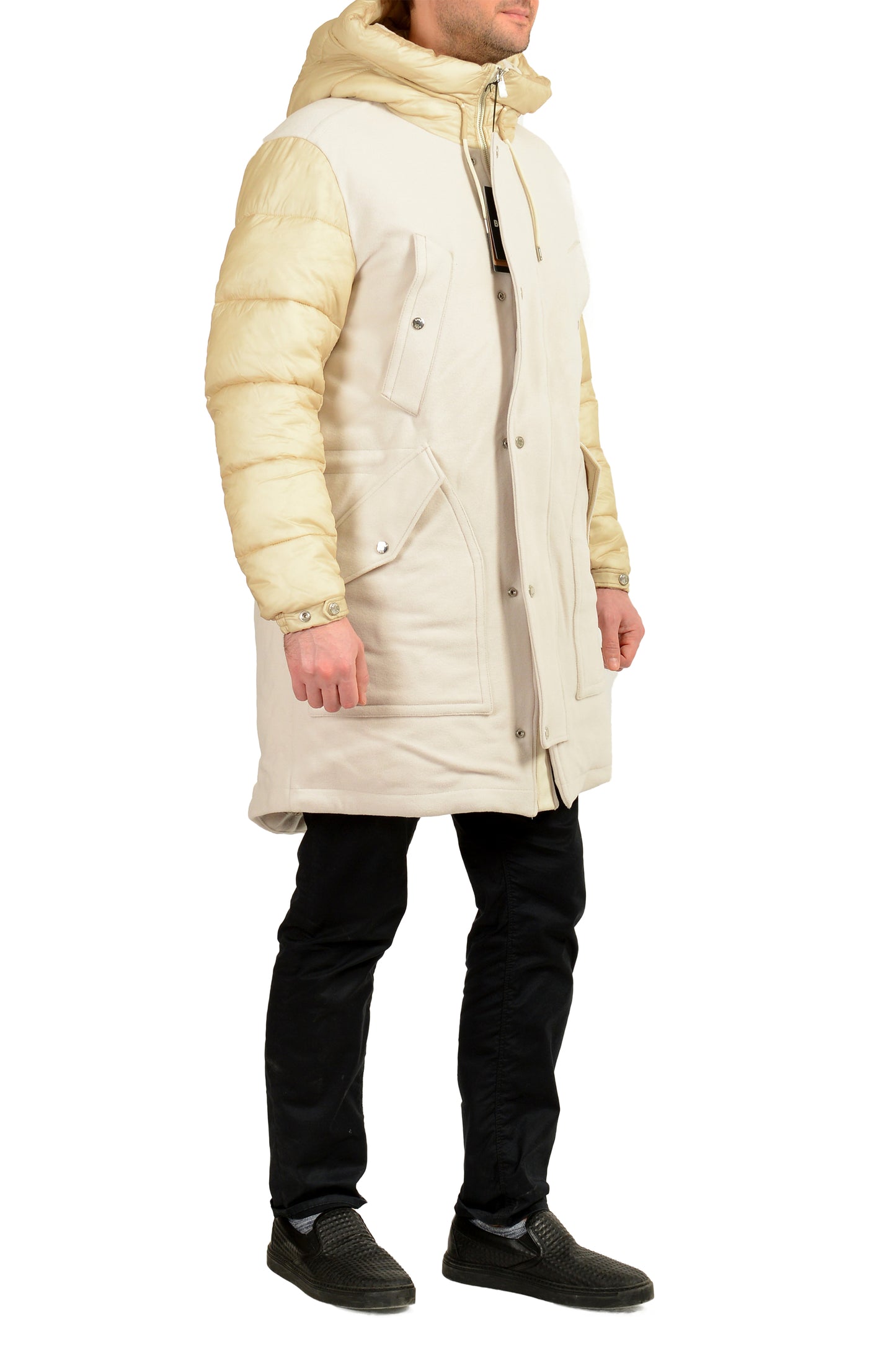 Hugo Boss "C-Caiso" Gray Wool Hooded Parka Coat US 38R IT 48R