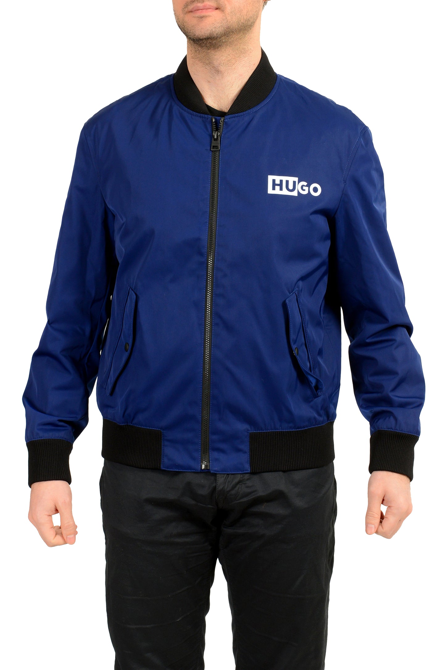 Hugo Boss "Boris2241_Macy's" Water Repellent Full Zip Bomber Jacket US M IT 50