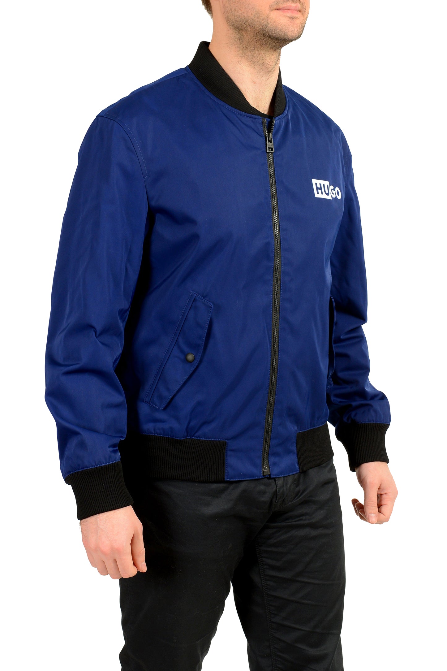 Hugo Boss "Boris2241_Macy's" Water Repellent Full Zip Bomber Jacket US M IT 50
